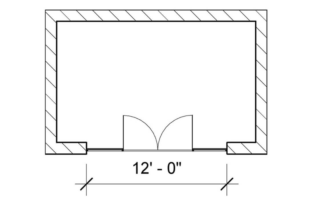 Double Glass Entry Doors drawing