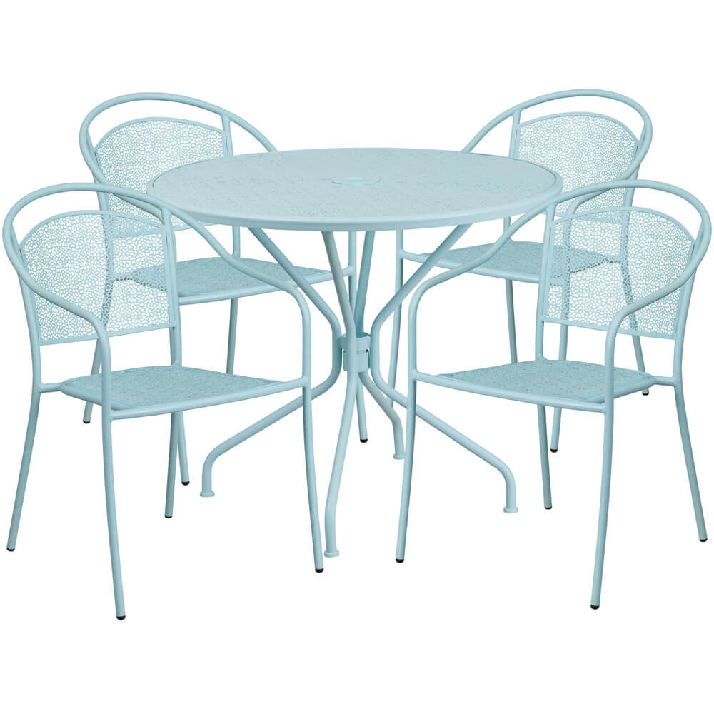 Bistro table set CUB CO 35RD 03CHR4 SKY GG FLA