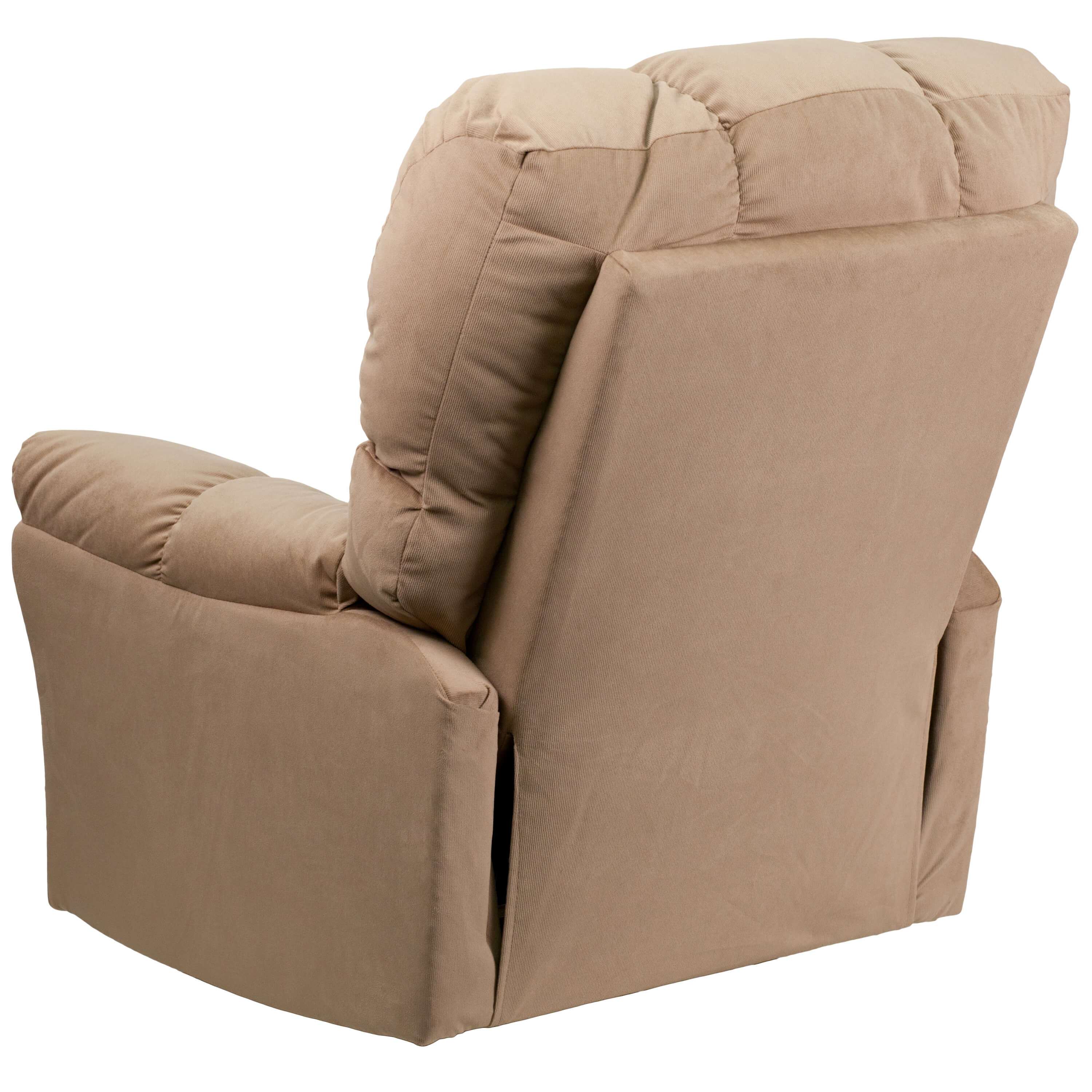 Microfiber recliner back view 1