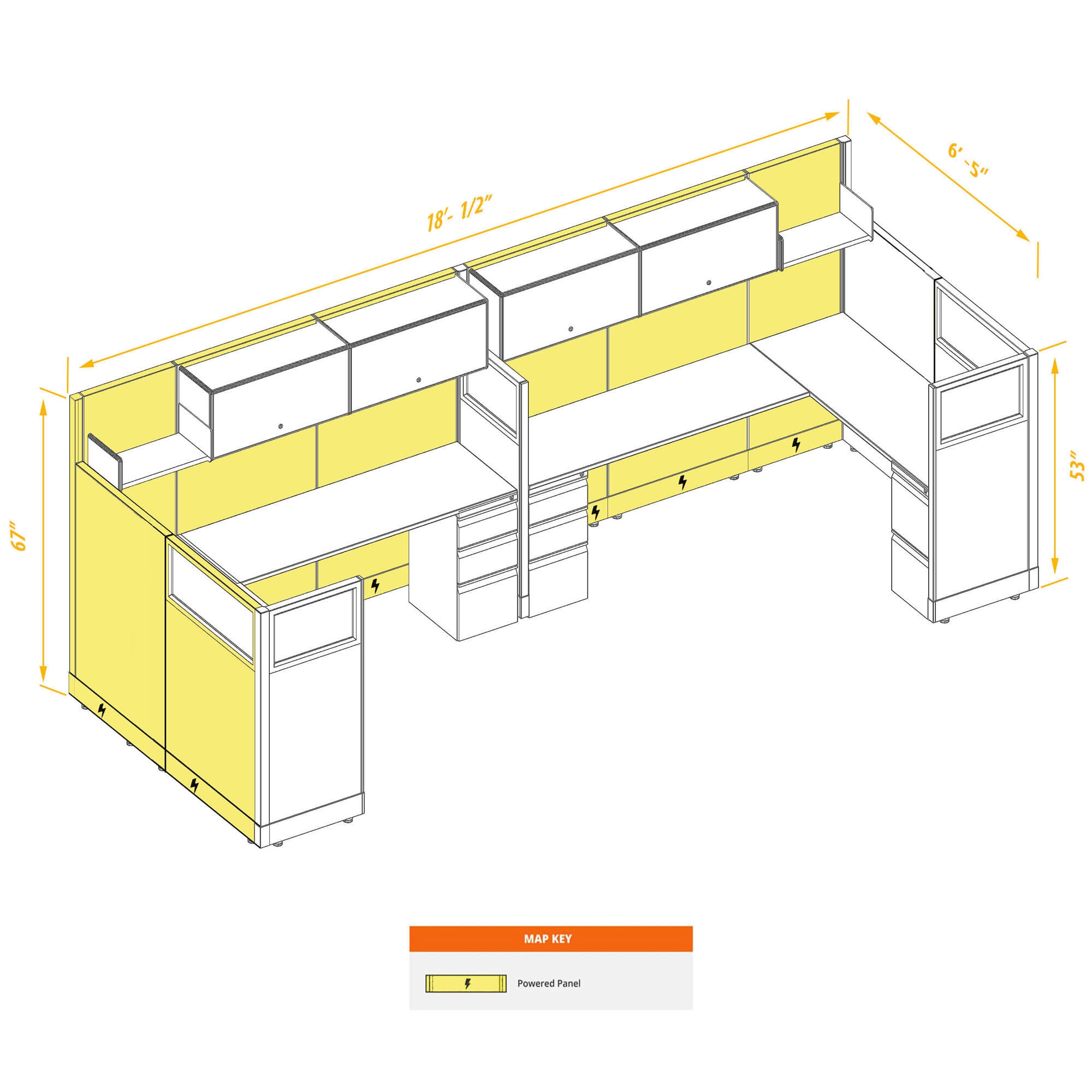 Modular furniture CUB 2 53 67 P 68 BP G PSO