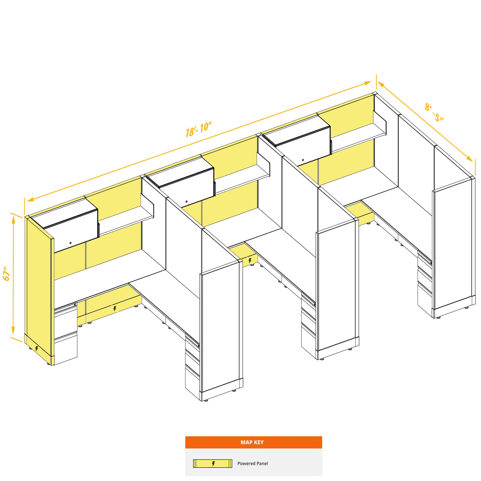 Modular furniture CUB 3 53 67 P 68 PSO 1 2 3 4