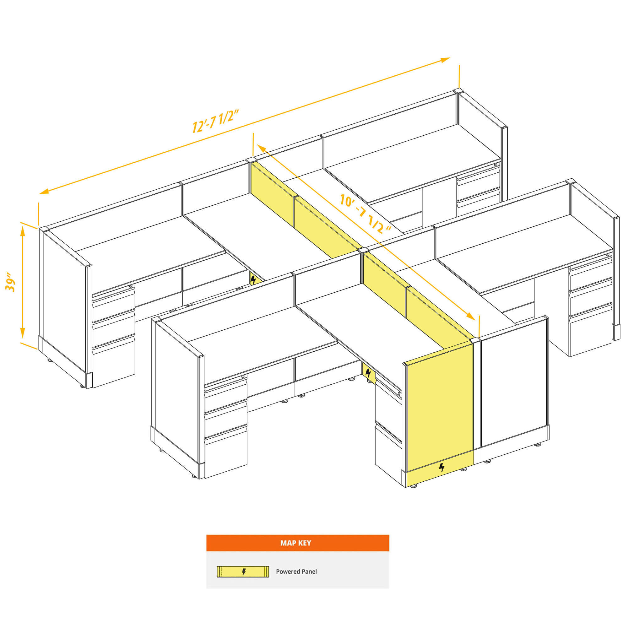 Modular furniture CUB 4 39 P 56 PSO