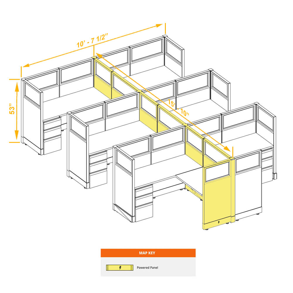 Modular furniture CUB 6 53 P 55 G PSO