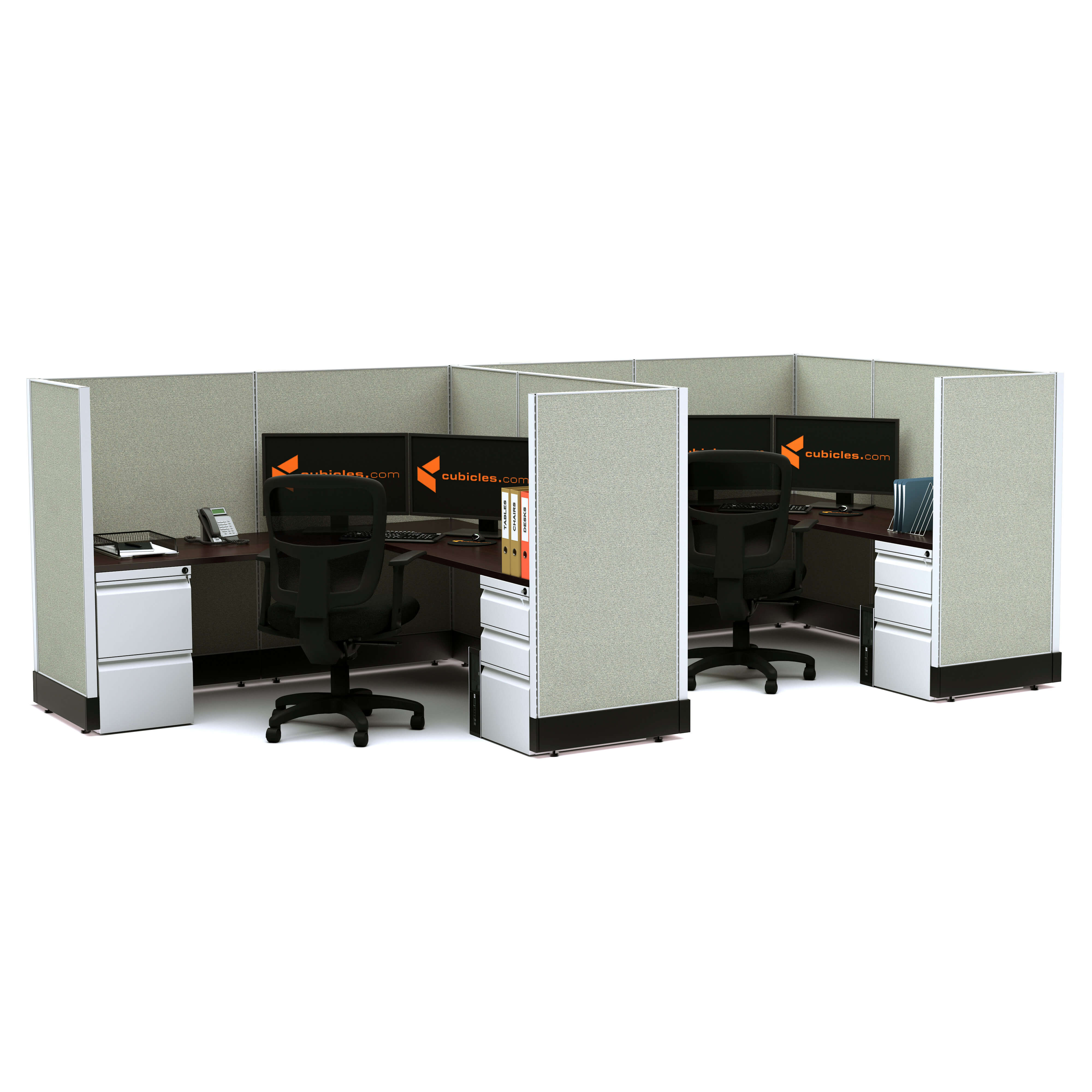 Modular office furniture workstation desk 53 2pack inline unpowered