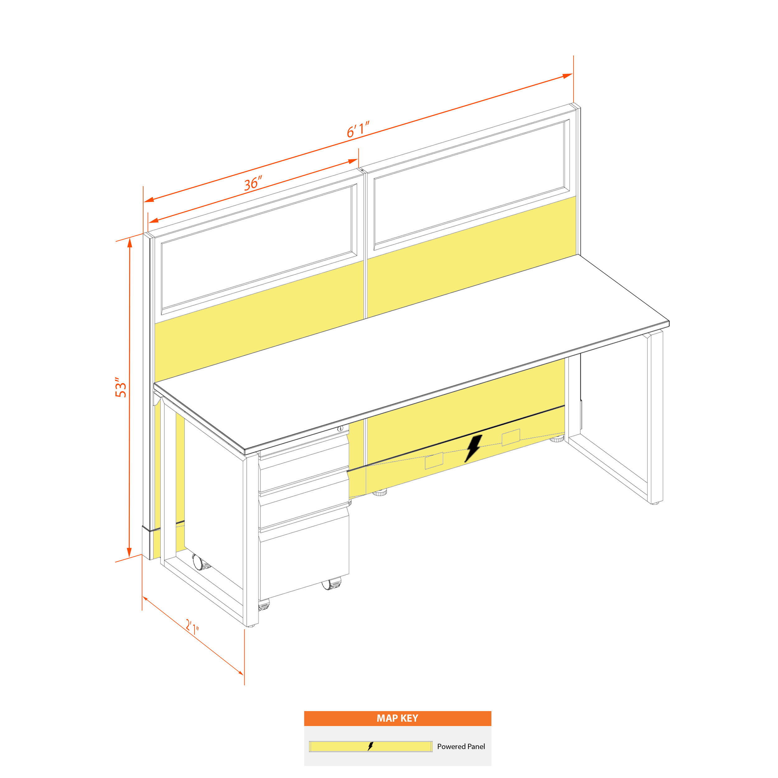 Office benching systems 62s53gp