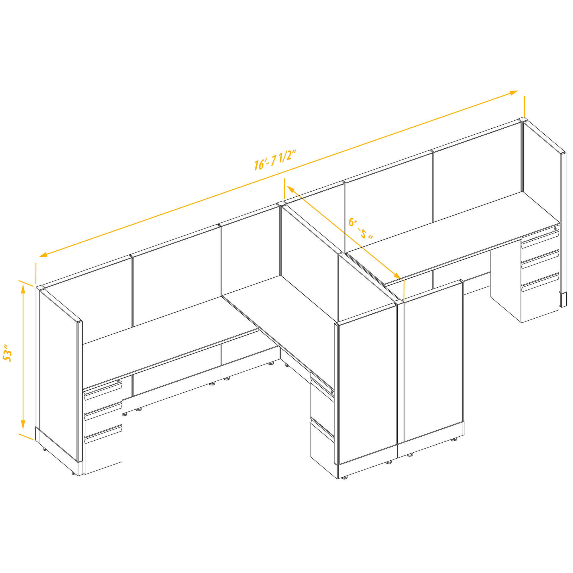 Office workstations CUB 2a 53 68 PSO