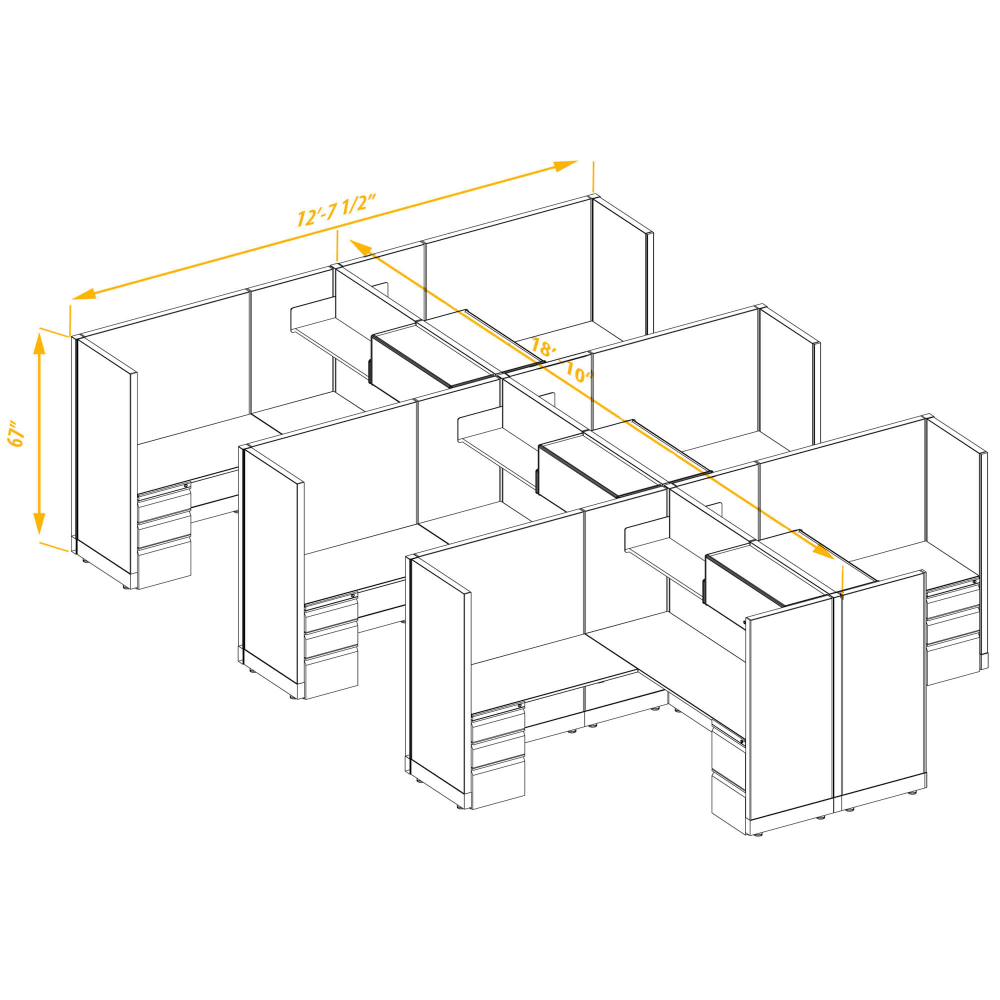 Office workstations CUB 6 67 66 PSO 1