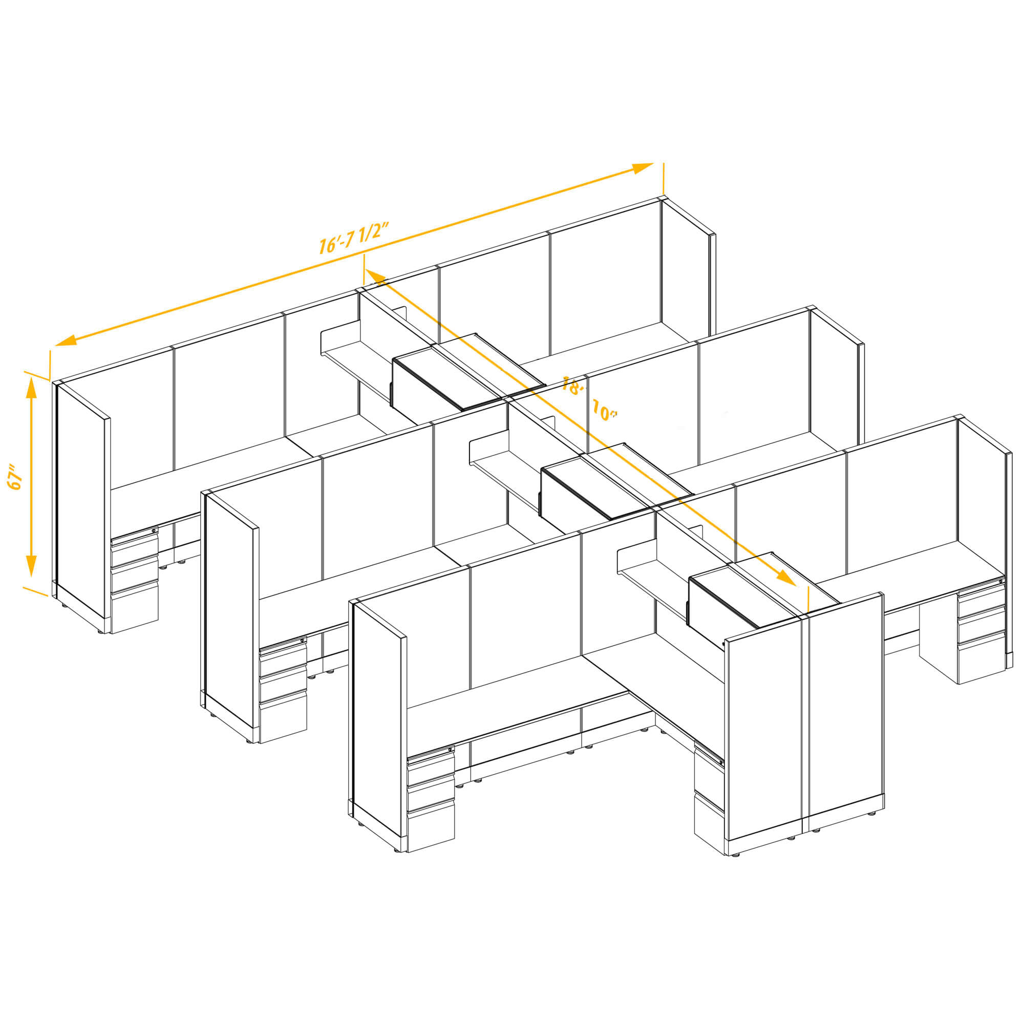 Office workstations CUB 6 67 68 PSO 1