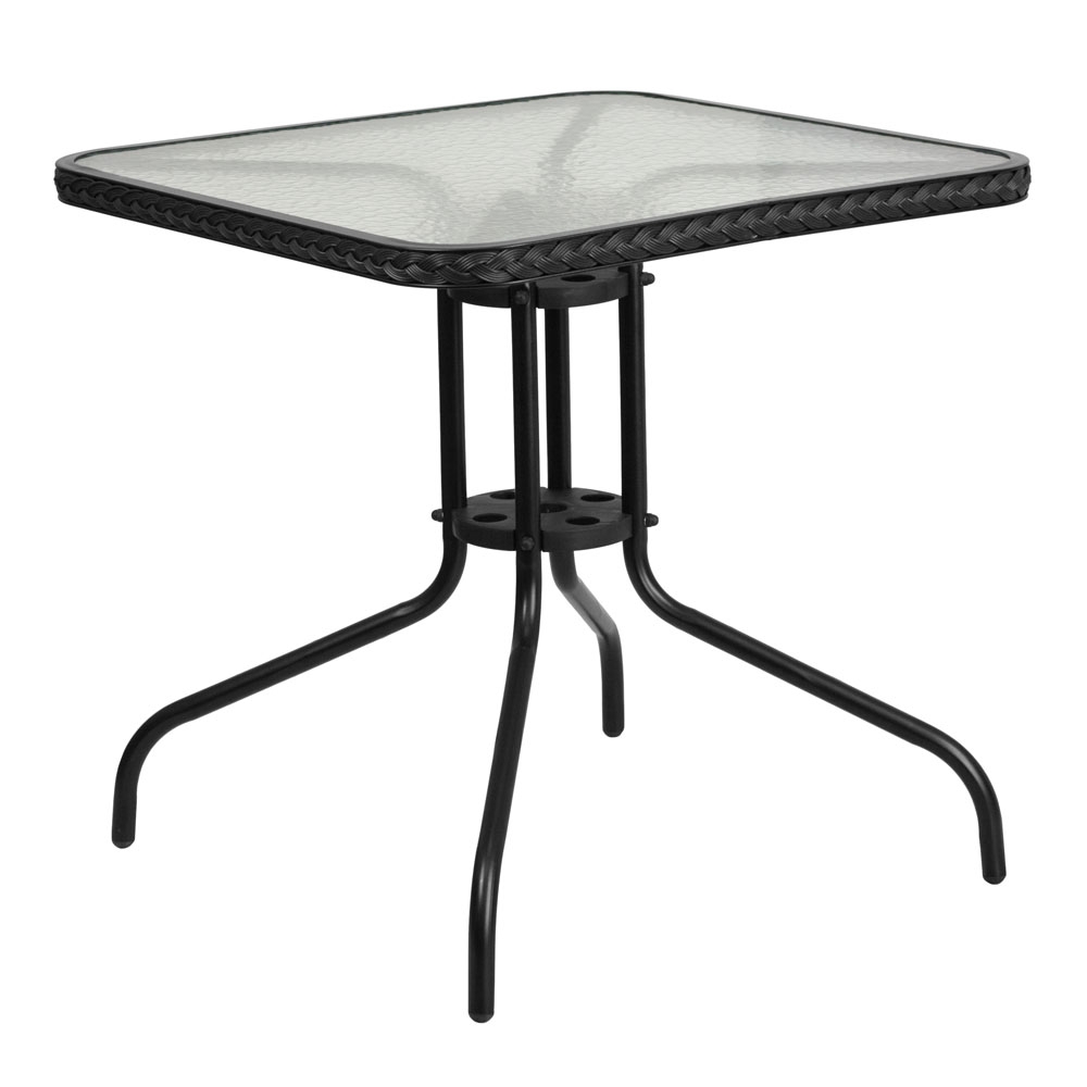 Outdoor patio table CUB TLH 073R BK GG FLA