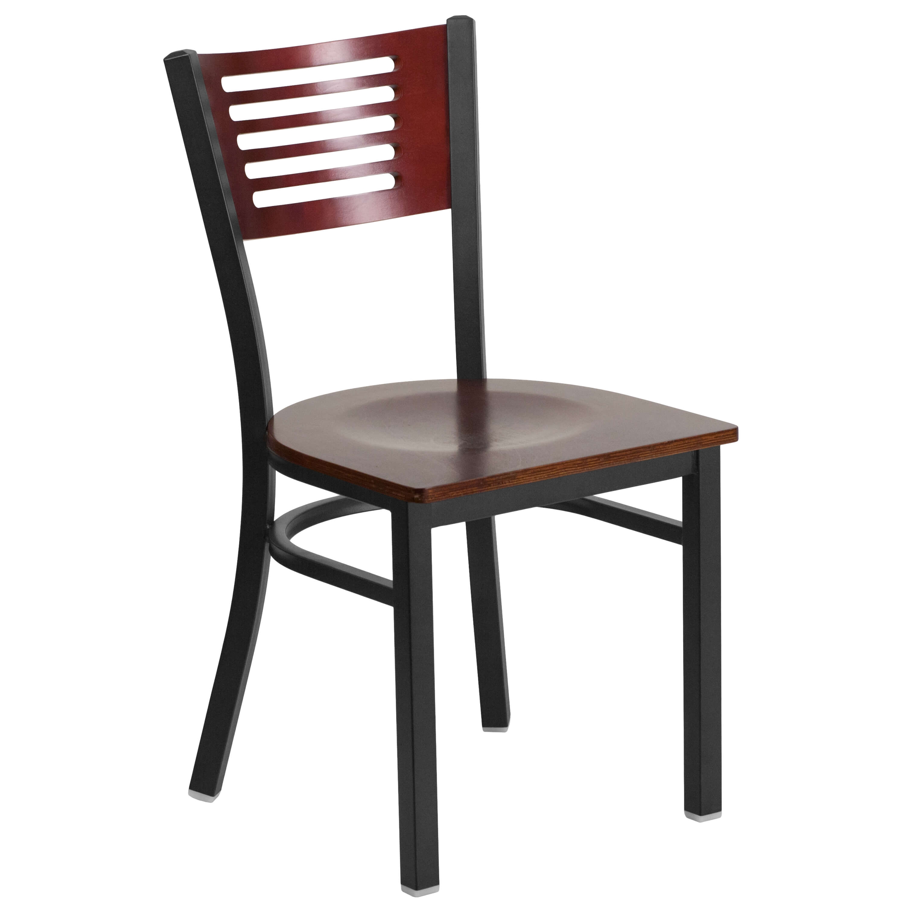 Restaurant tables and chairs slat back dining metal chairs