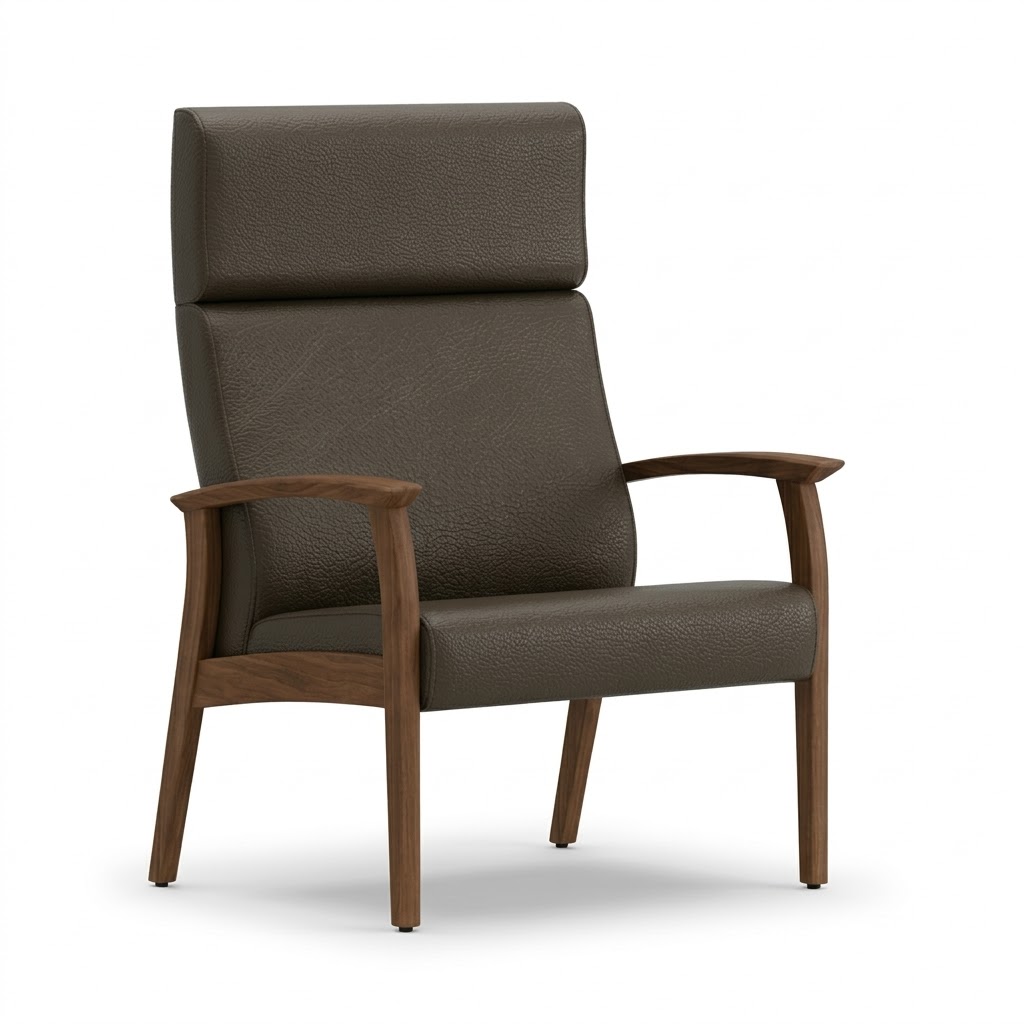 Bariatric chair open arm espresso 1