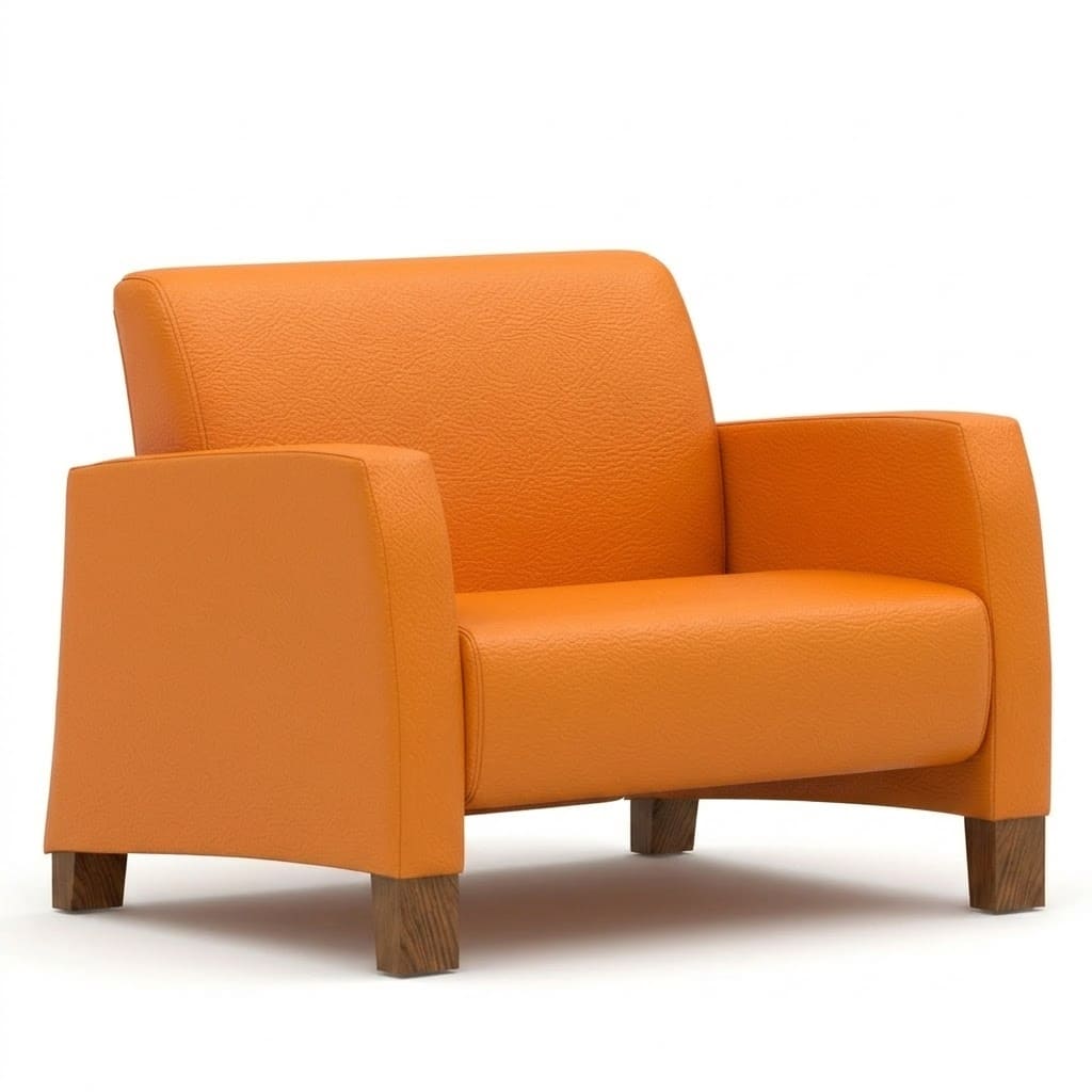 Bariatric lounge chair orange
