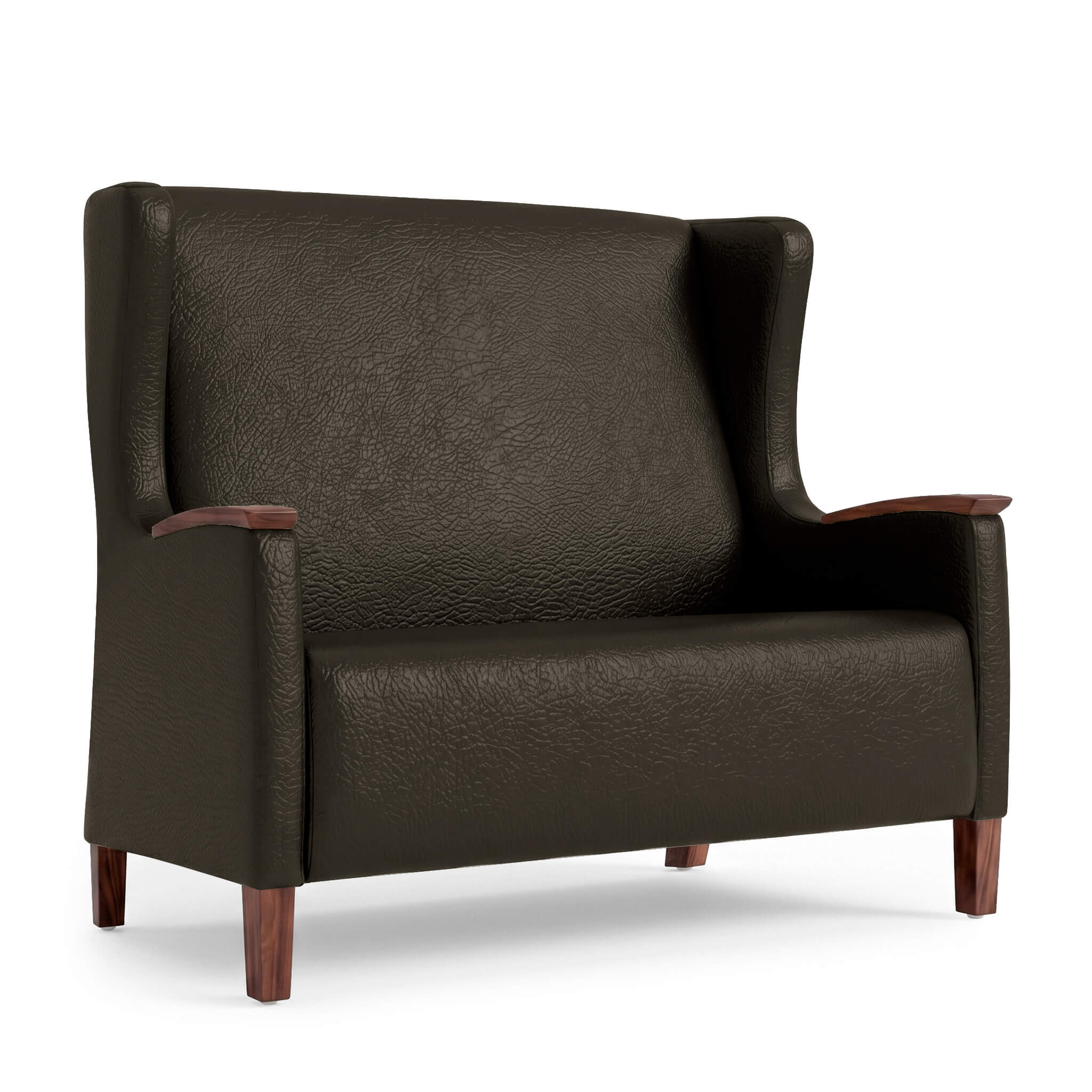 Curaform wingback two seat espresso