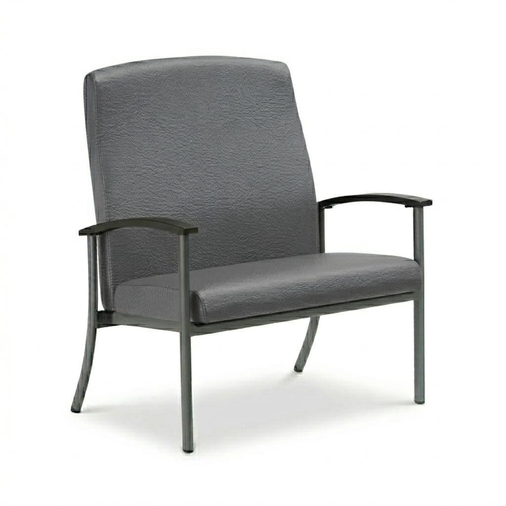 Extra wide chair high back cool grey