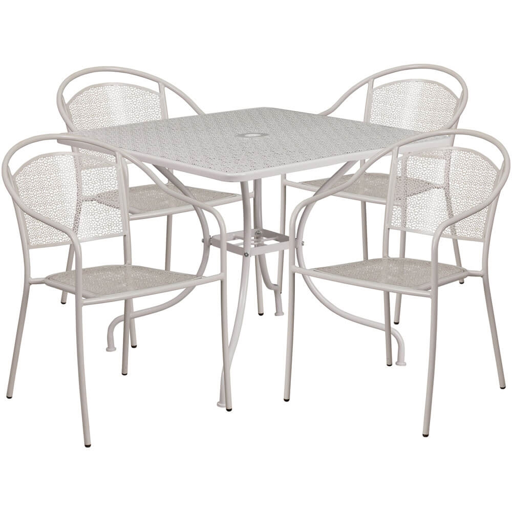 Bistro table set CUB CO 35SQ 03CHR4 SIL GG FLA