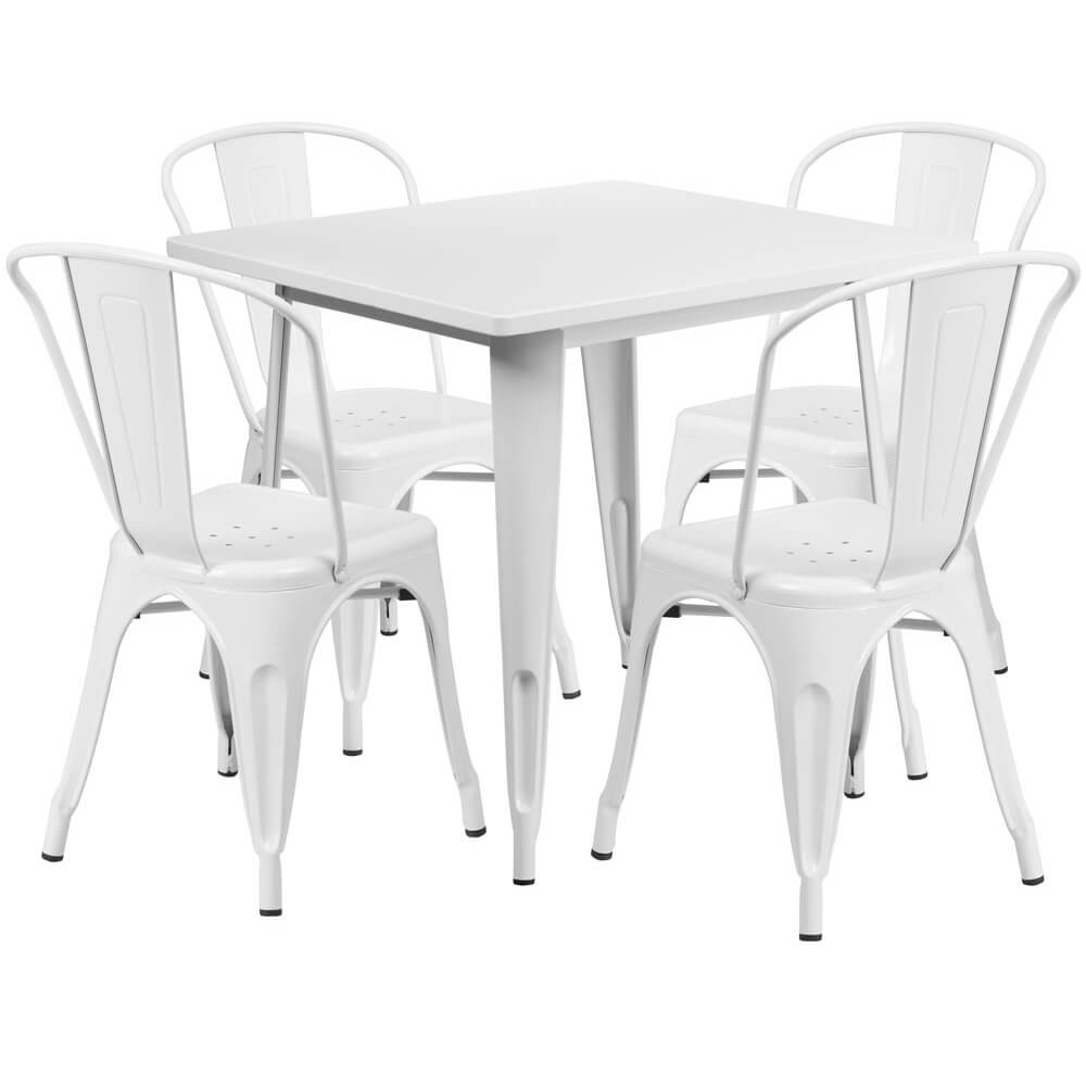 Bistro table set CUB ET CT002 4 30 WH GG FLA