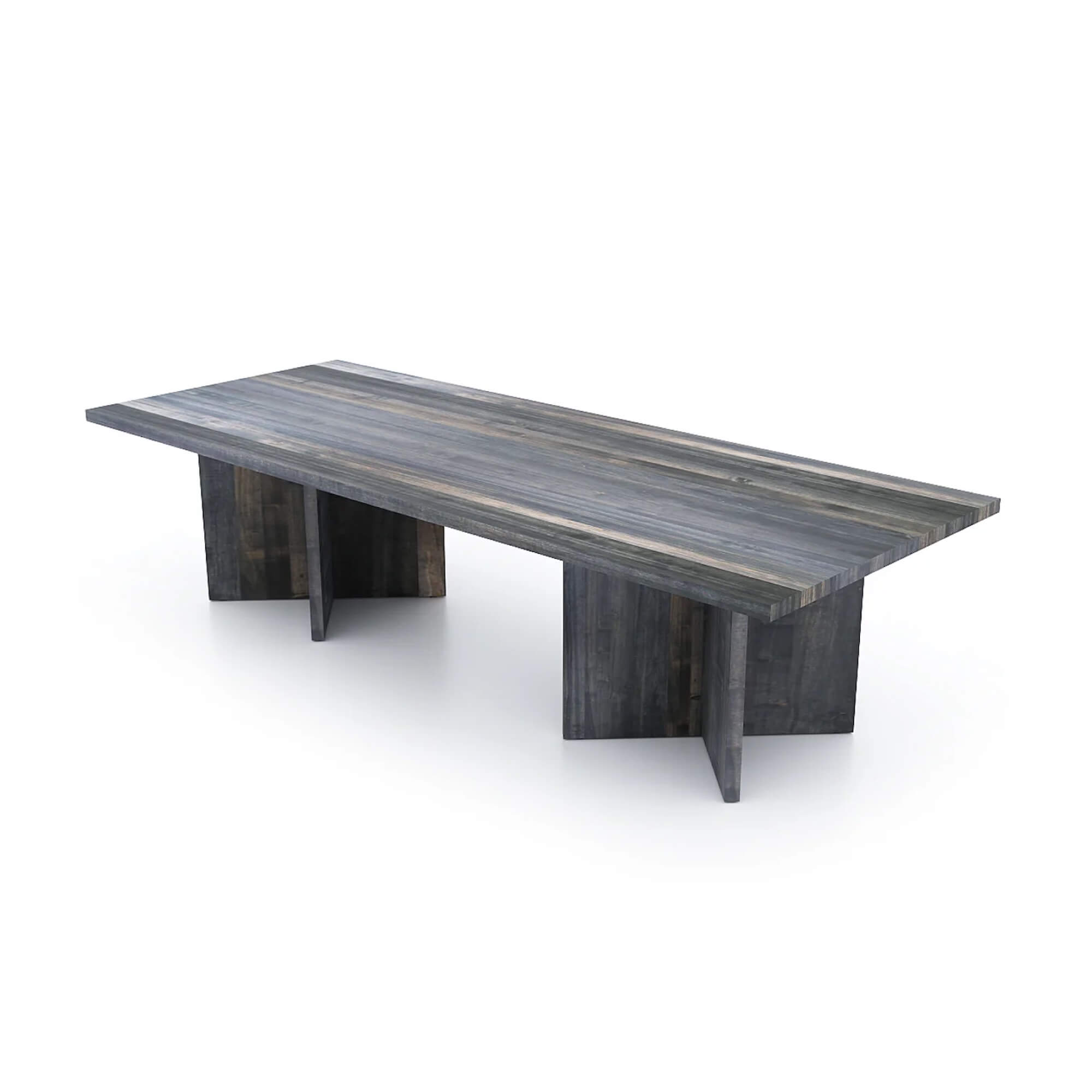 Conference room tables conference table id5 industrial conference table angle view decker grey 1