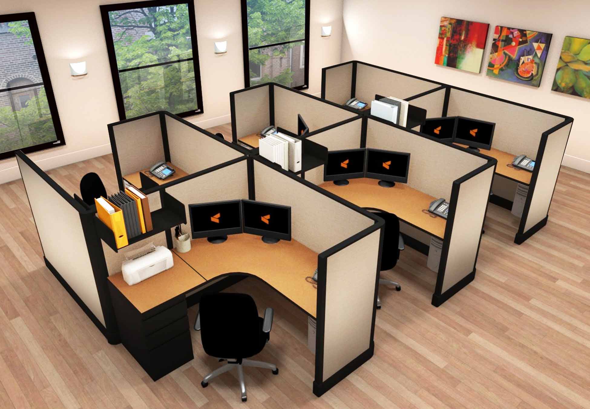 O2 series medium size cubicles 5x5x53 cluster