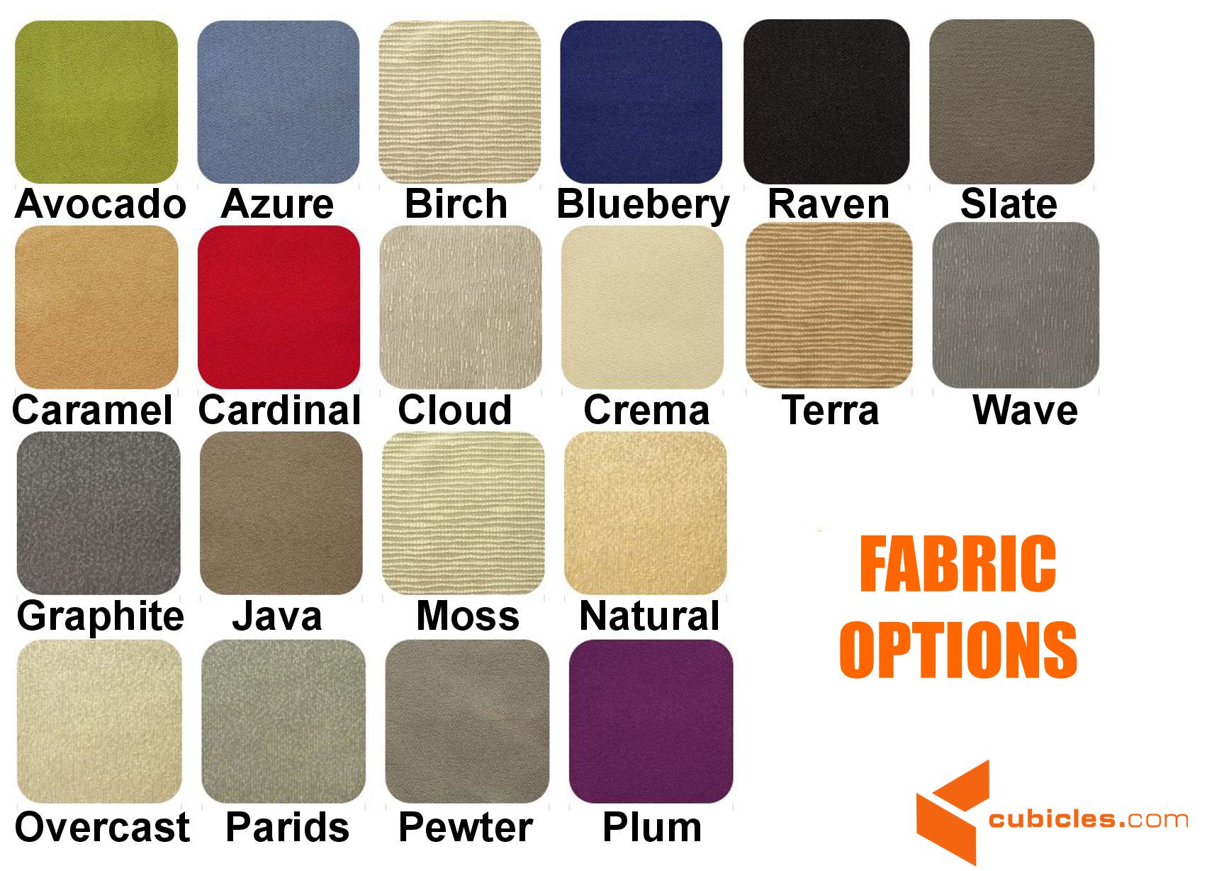 Desk dividers fabric color options 12H