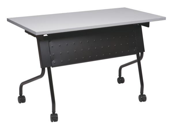 Folding training table 48x18 gray black