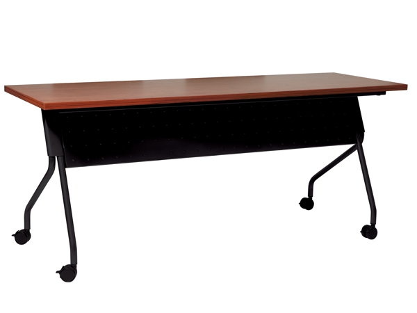 Folding training table 72x18 cherry black