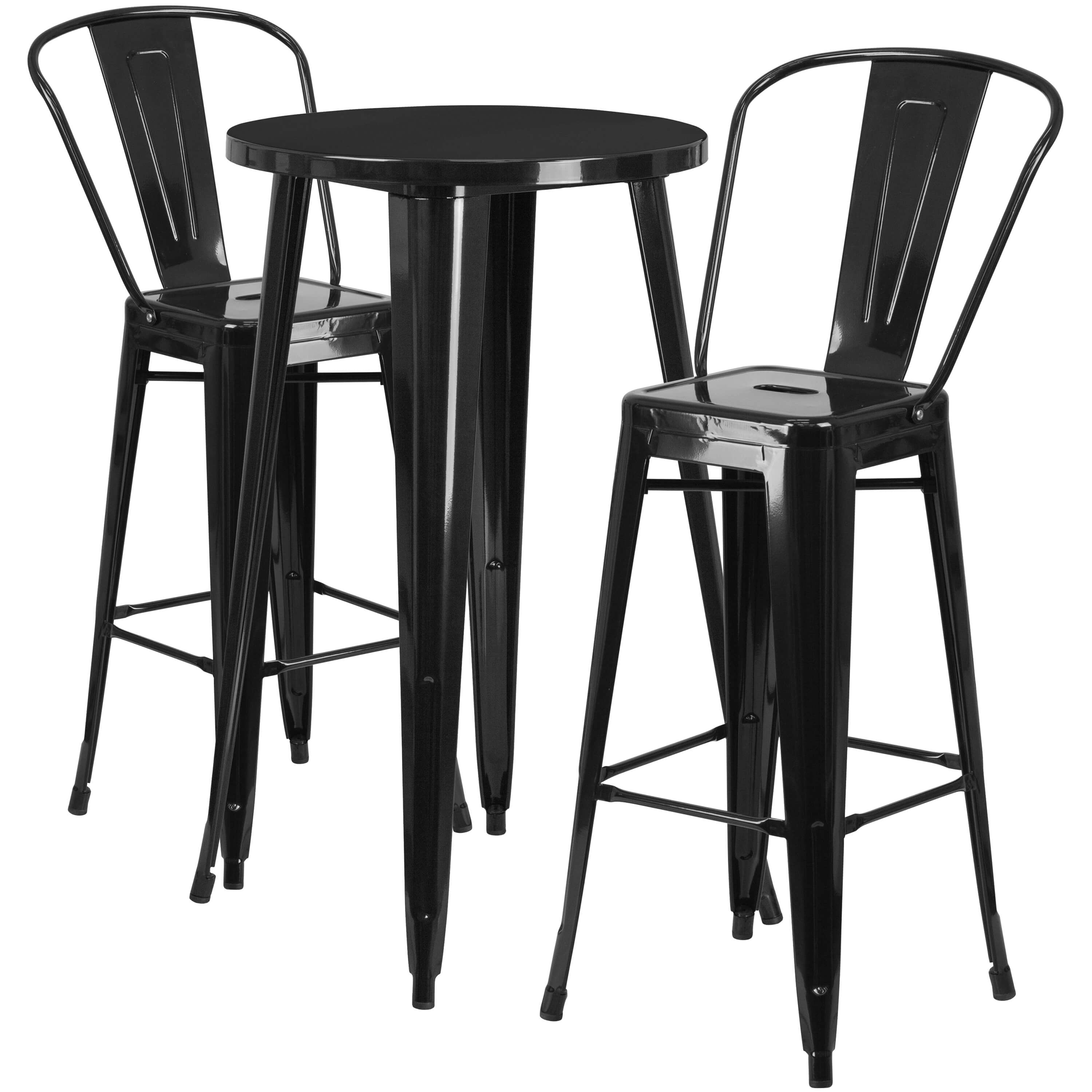 High top table set CUB CH 51080BH 2 30CAFE BK GG FLA