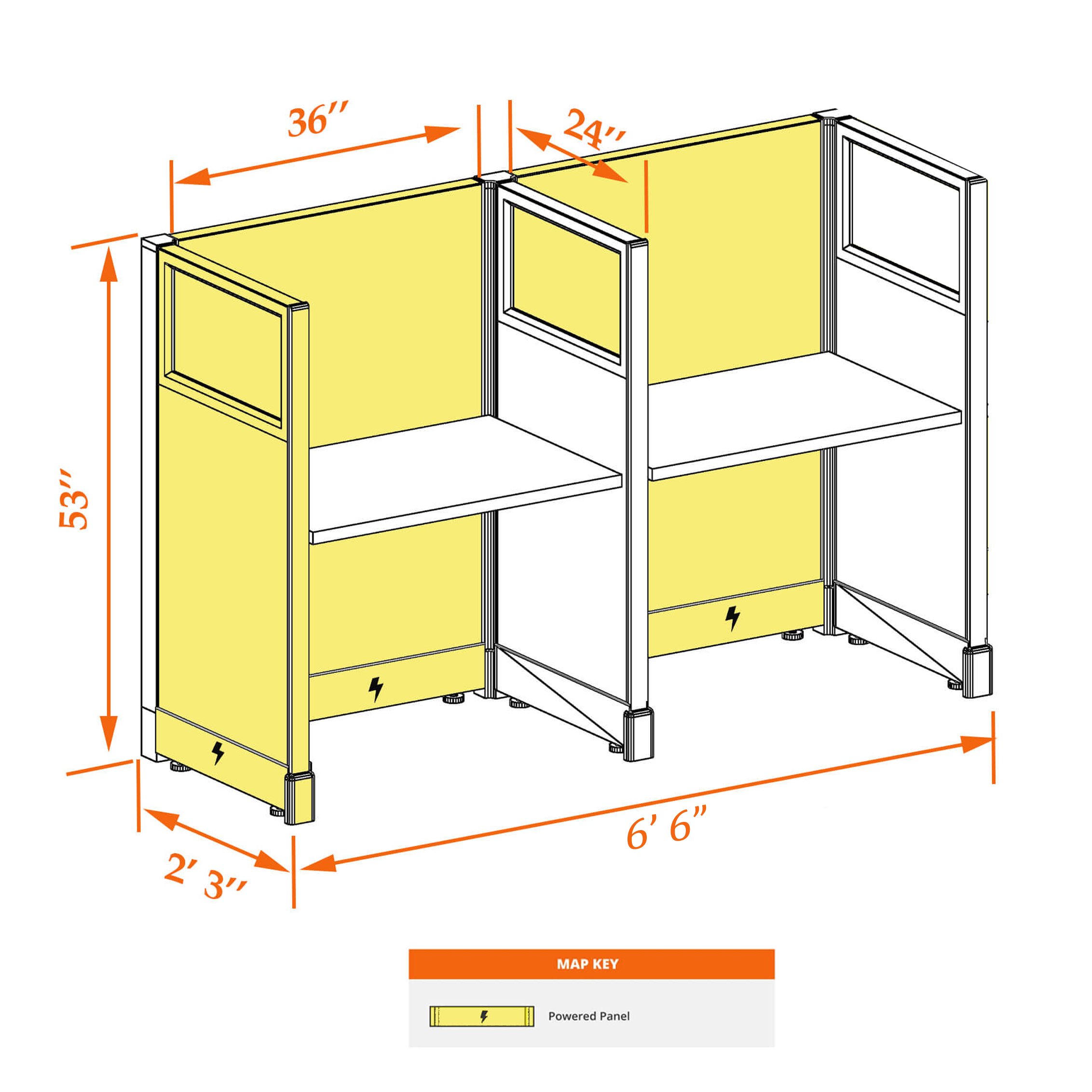 Cubicle workstations 53HGP 23 2PI 1