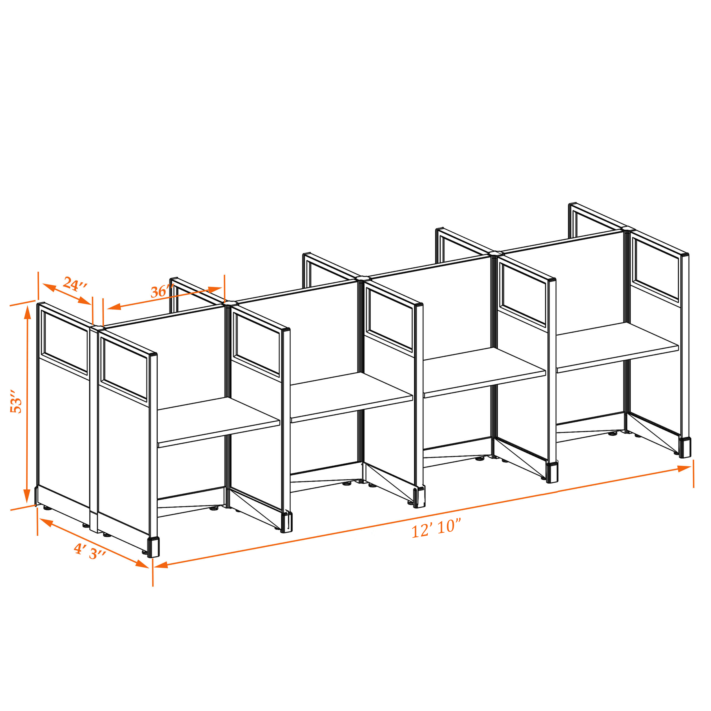 Hoteling workstations 53HGU 23 8PC