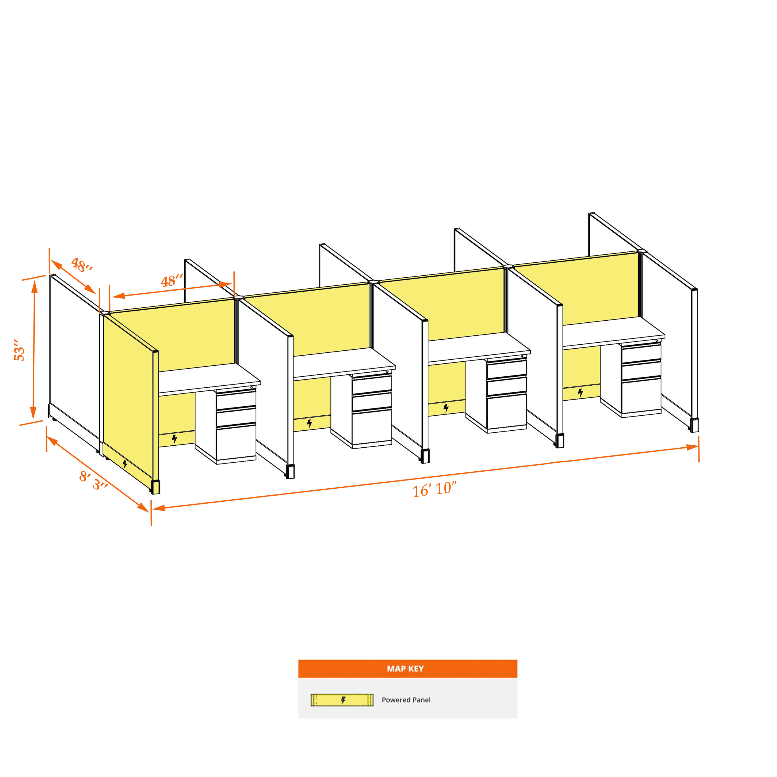 Hotelling station 53HP 44 8PC 1