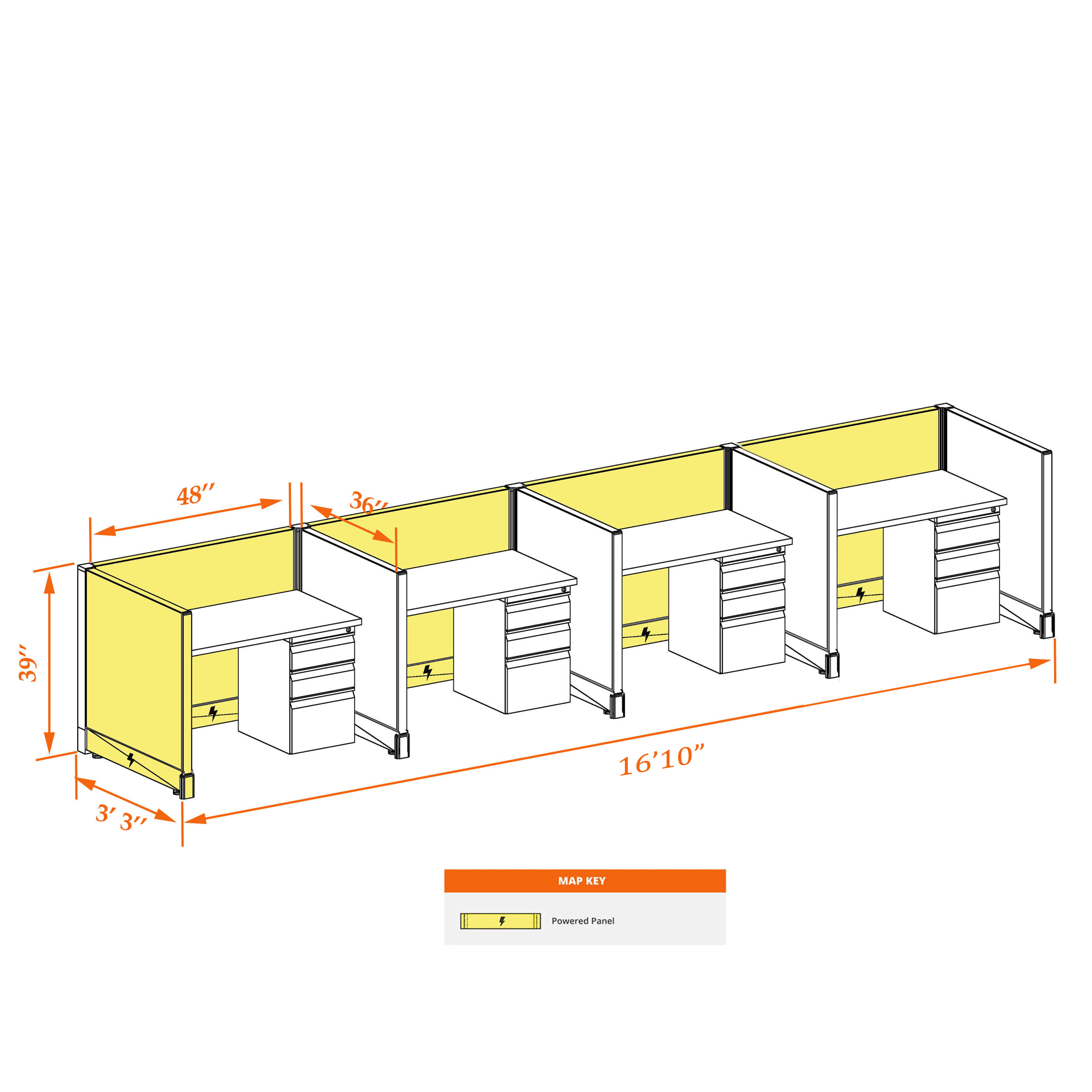 Small cubicles 39HP 34 4PI 1