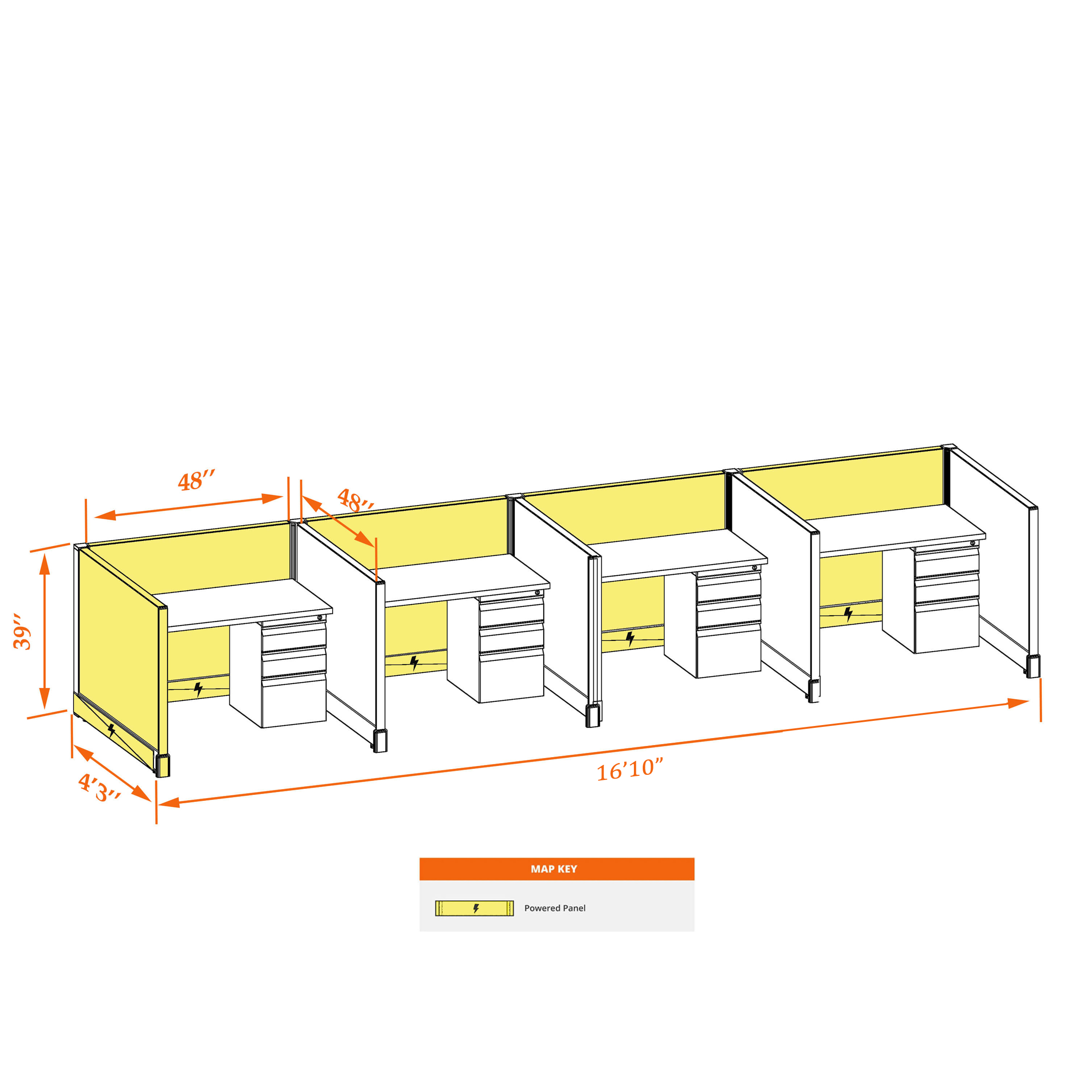 Small cubicles 39HP 44 4PI 1