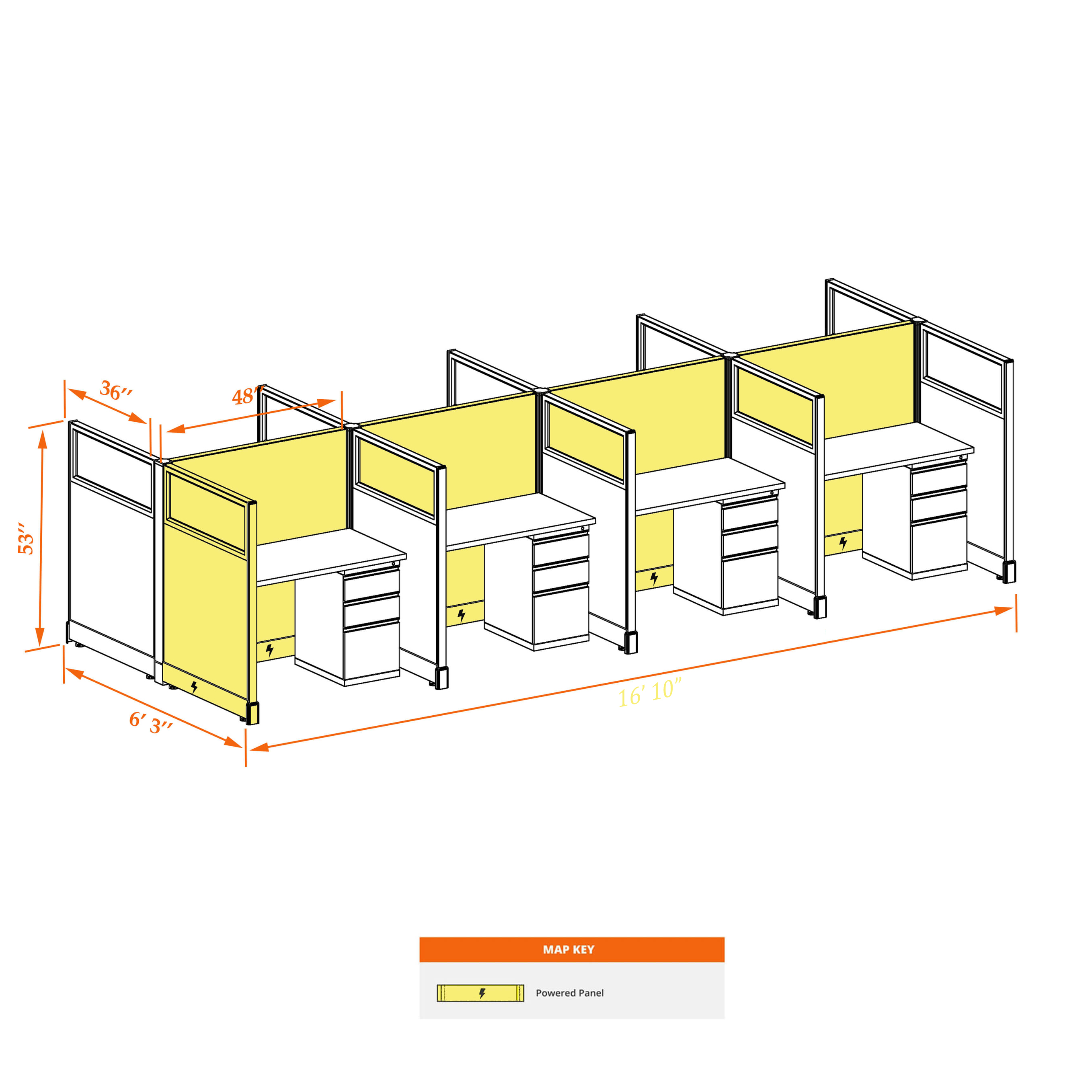 ~cubicle workstations 53HGP 34 8PC