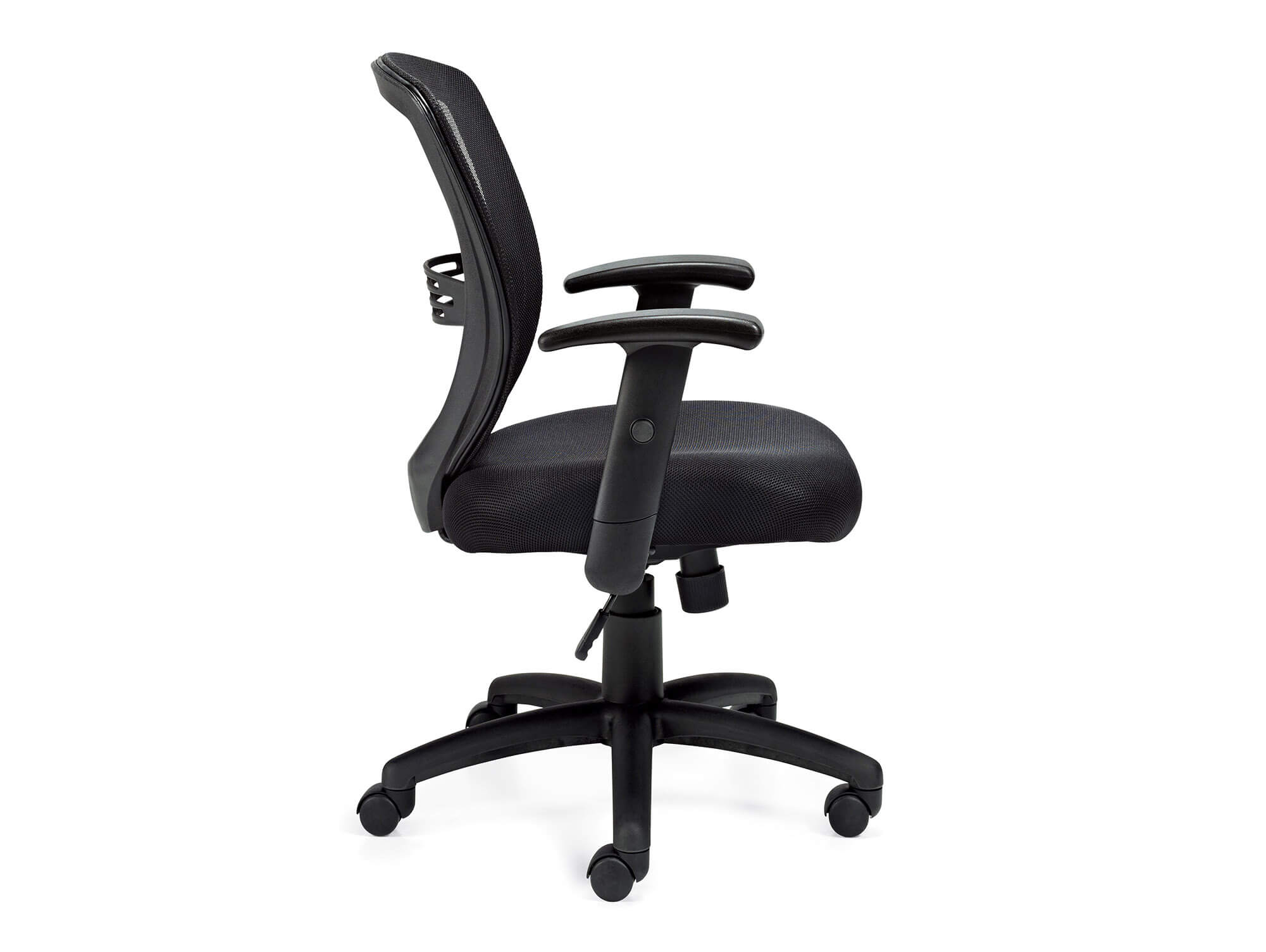 Mesh desk chair side