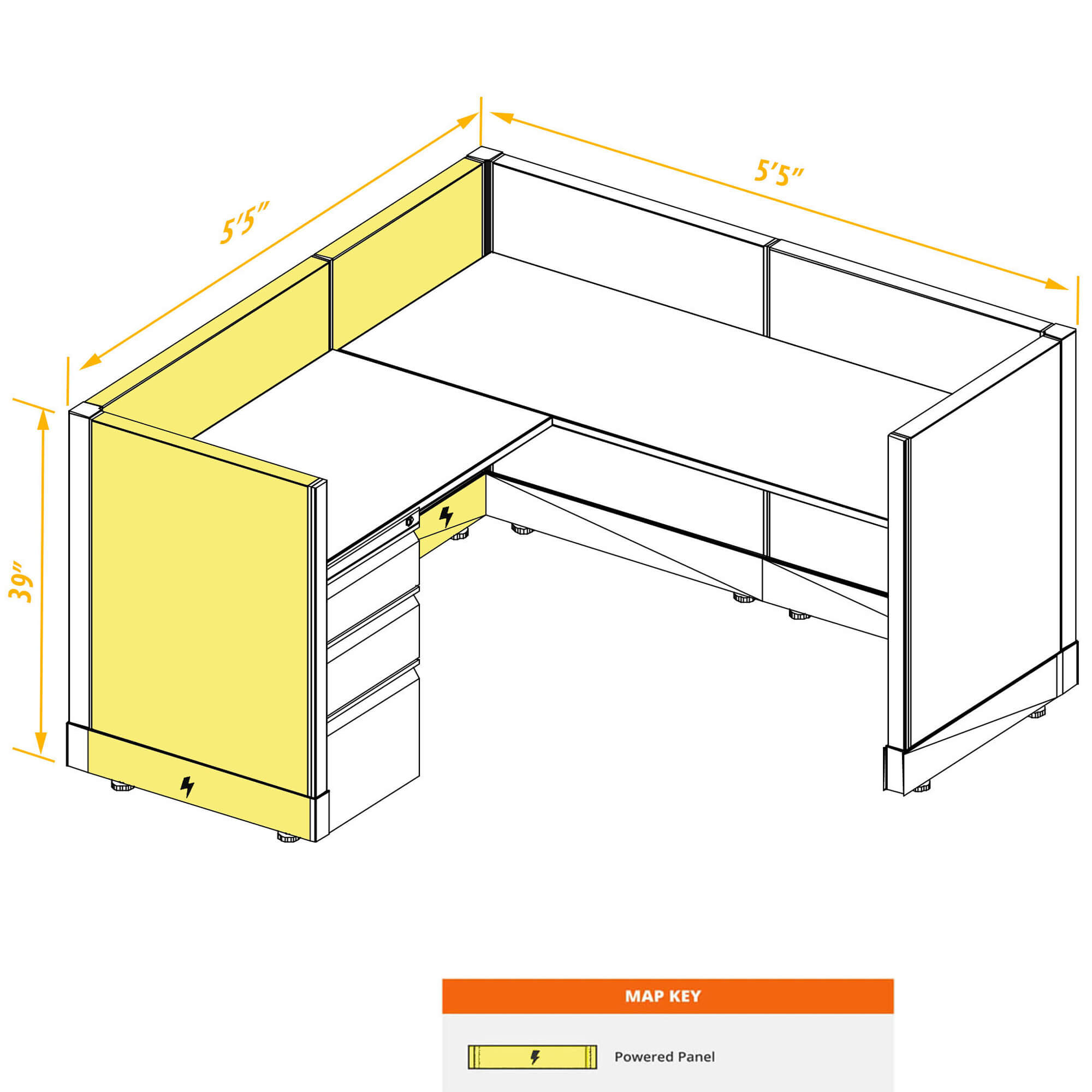 Modular furniture CUB 1 39 P 55 PSO