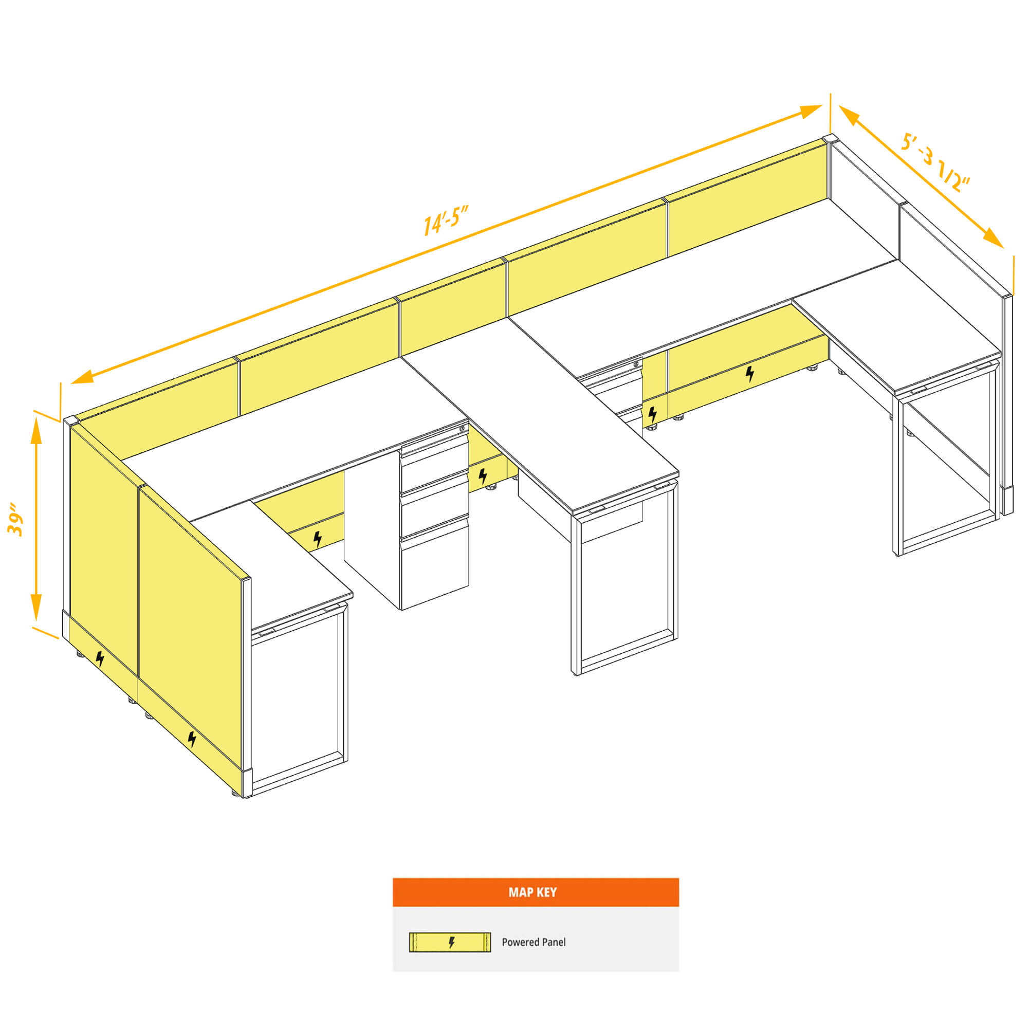 Modular furniture CUB 2 39 P 56 BP PSO