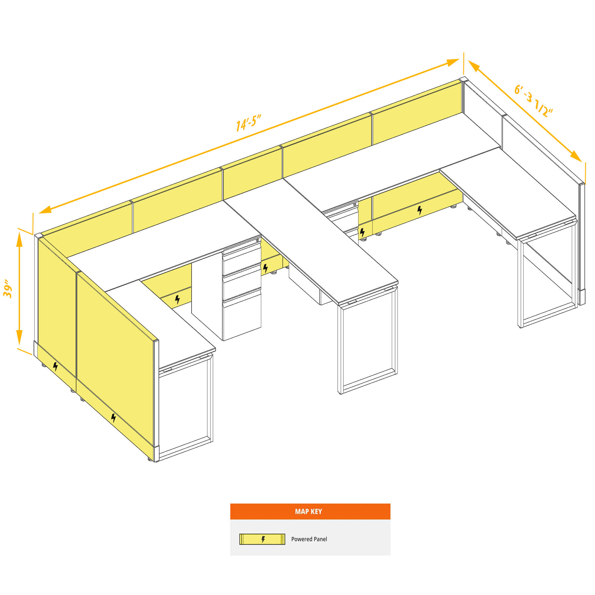 Modular furniture CUB 2 39 P 66 BP PSO