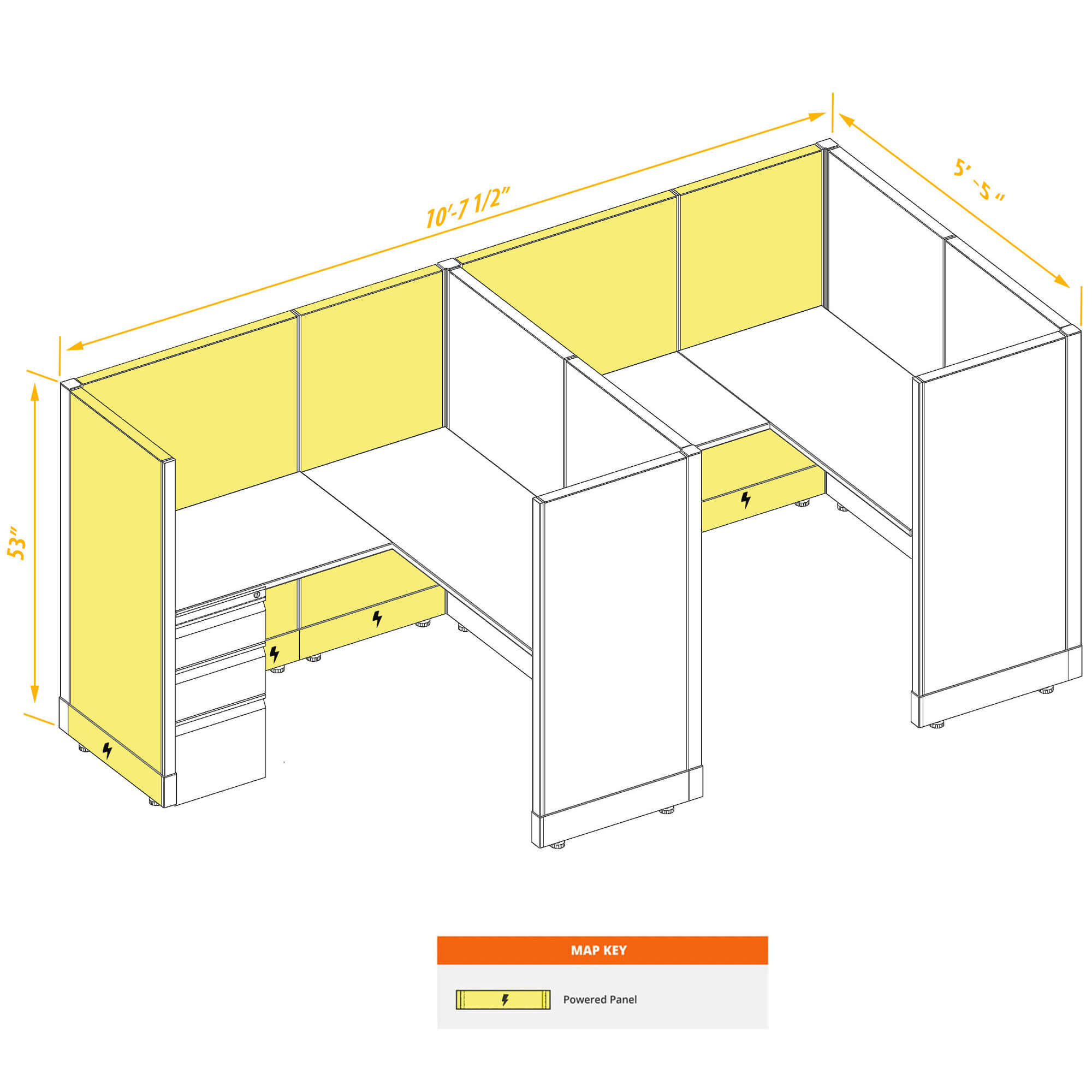 Modular furniture CUB 2 53 P 55 PSO