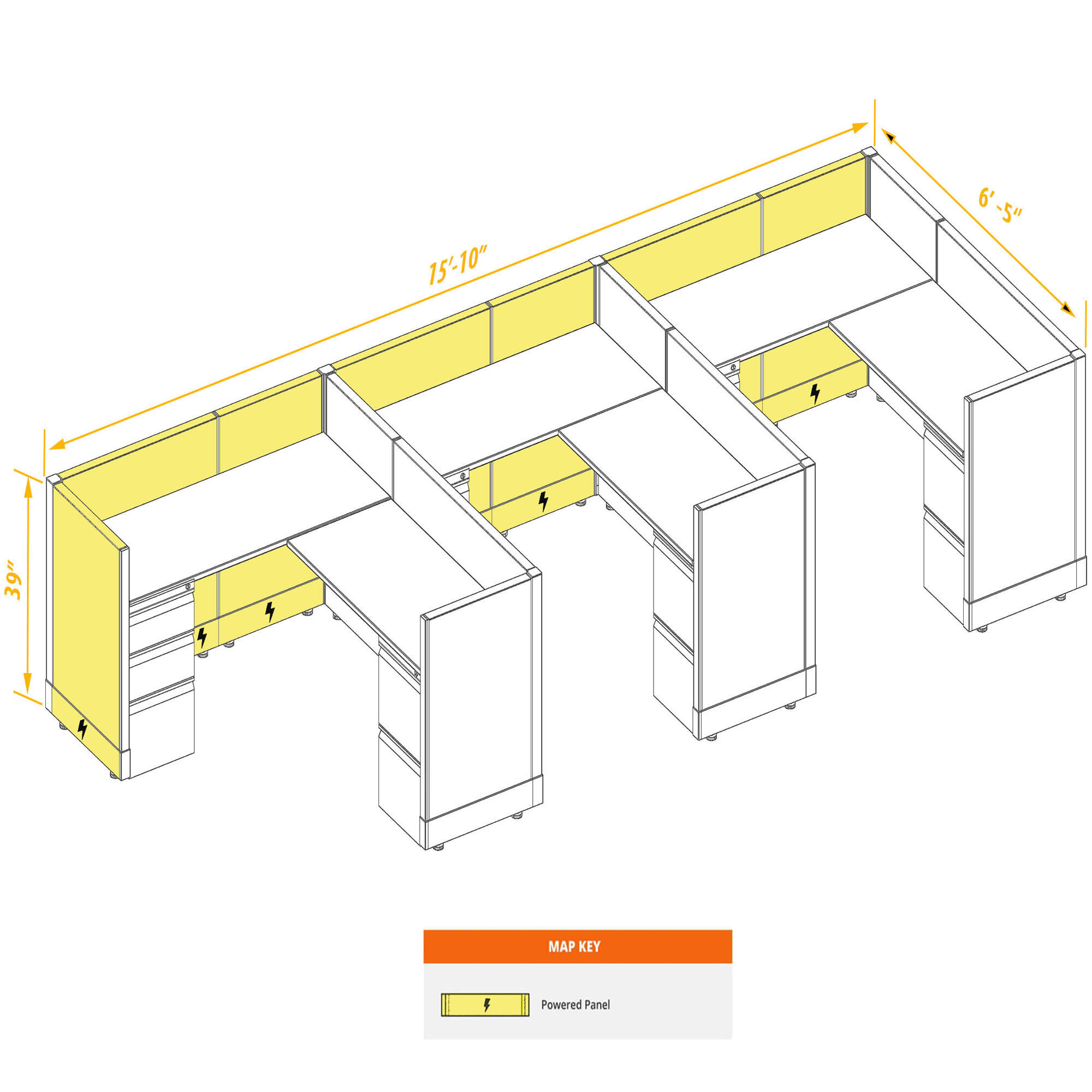 Modular furniture CUB 3 39 P 56 PSO