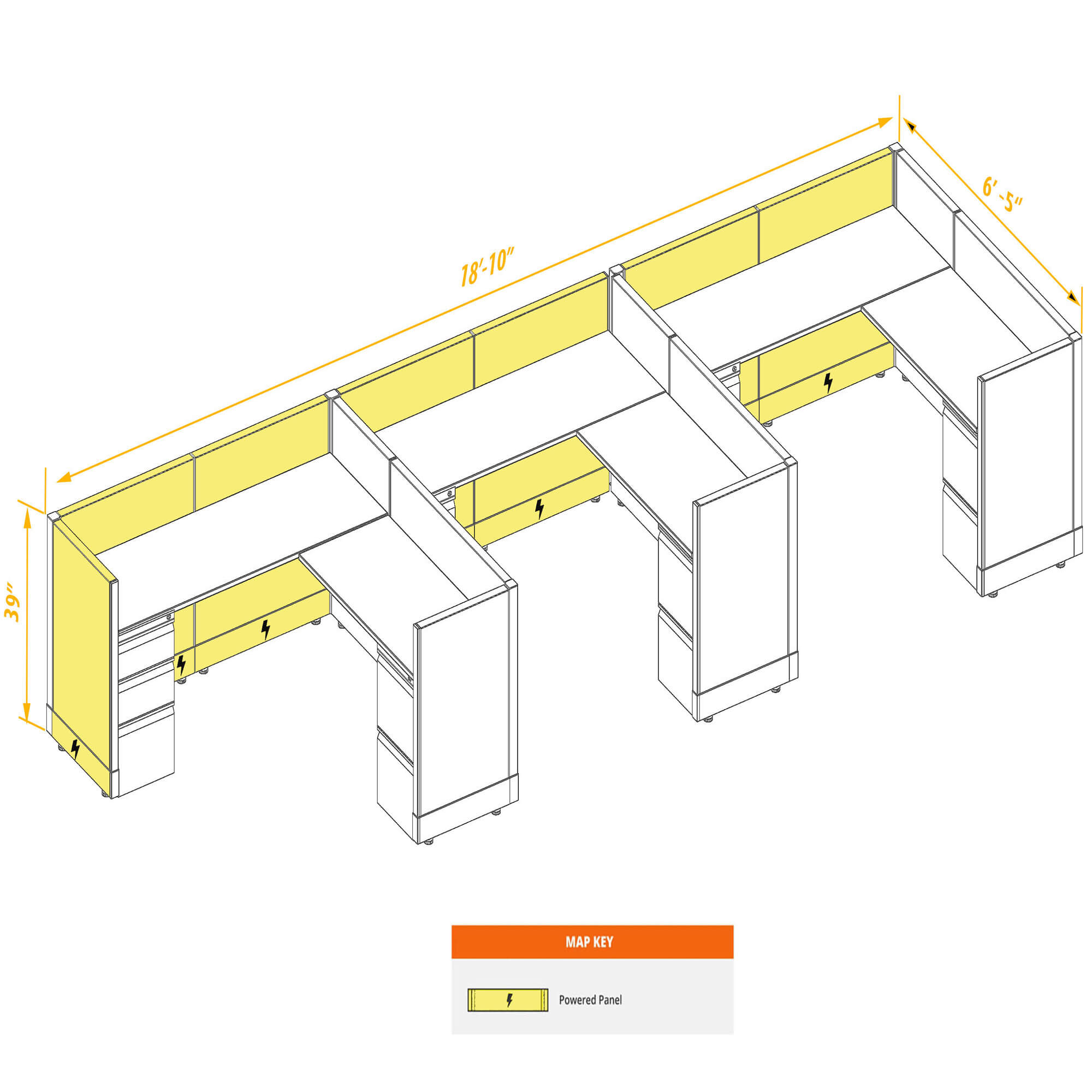 Modular furniture CUB 3 39 P 66 PSO