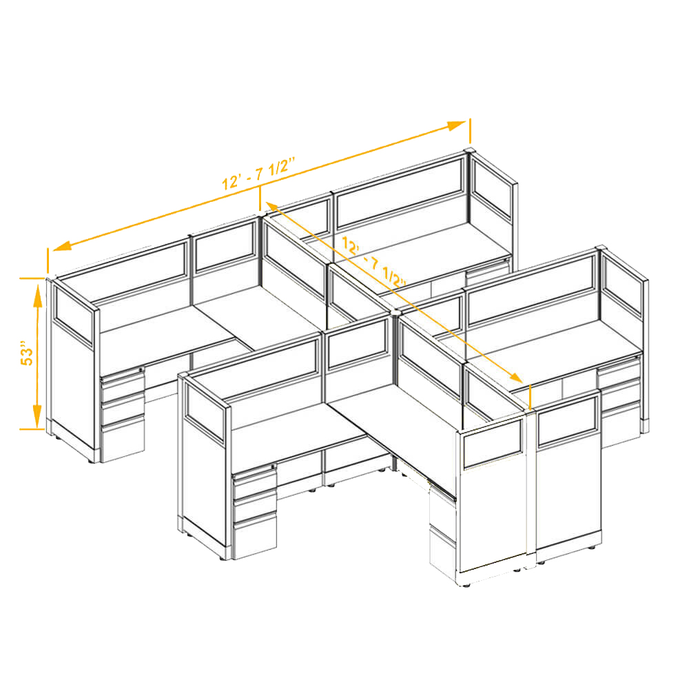 Modular furniture CUB 4 53 66 G ESP WH PSO