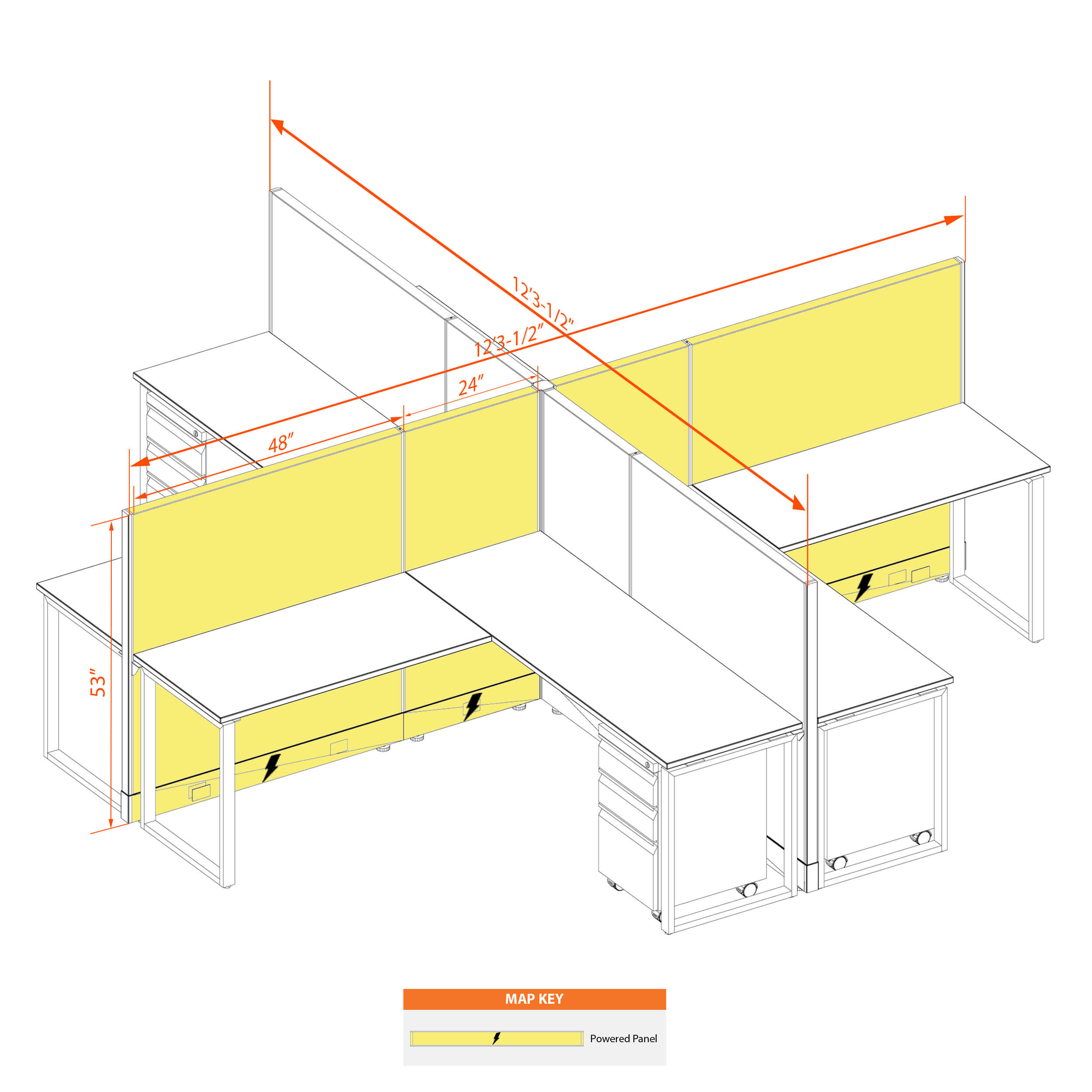 Office benching systems 66 53p x