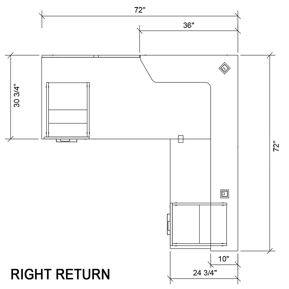 Single Person Reception Desk Solide Reception Desk L Shape