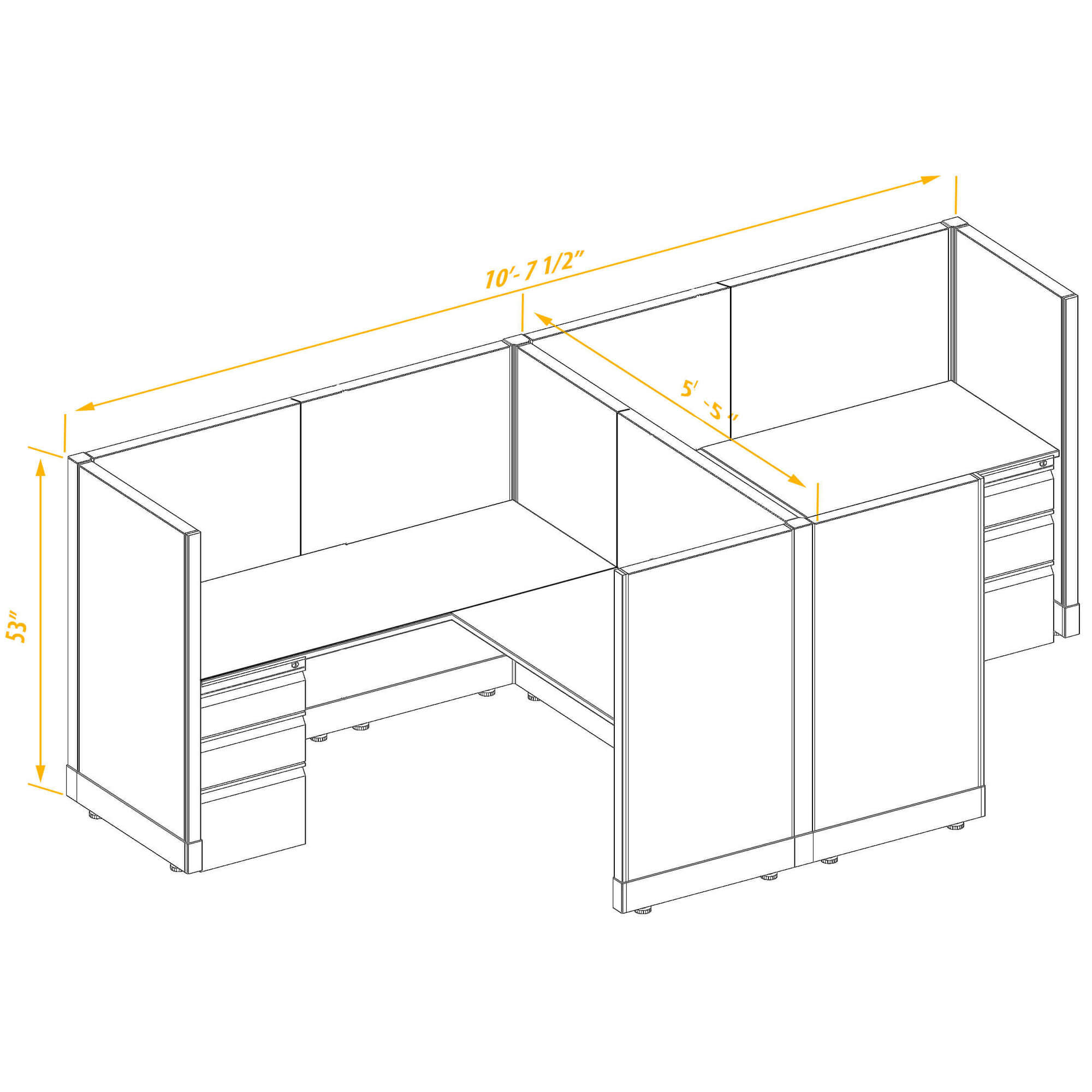 Office workstations CUB 2a 53 55 PSO