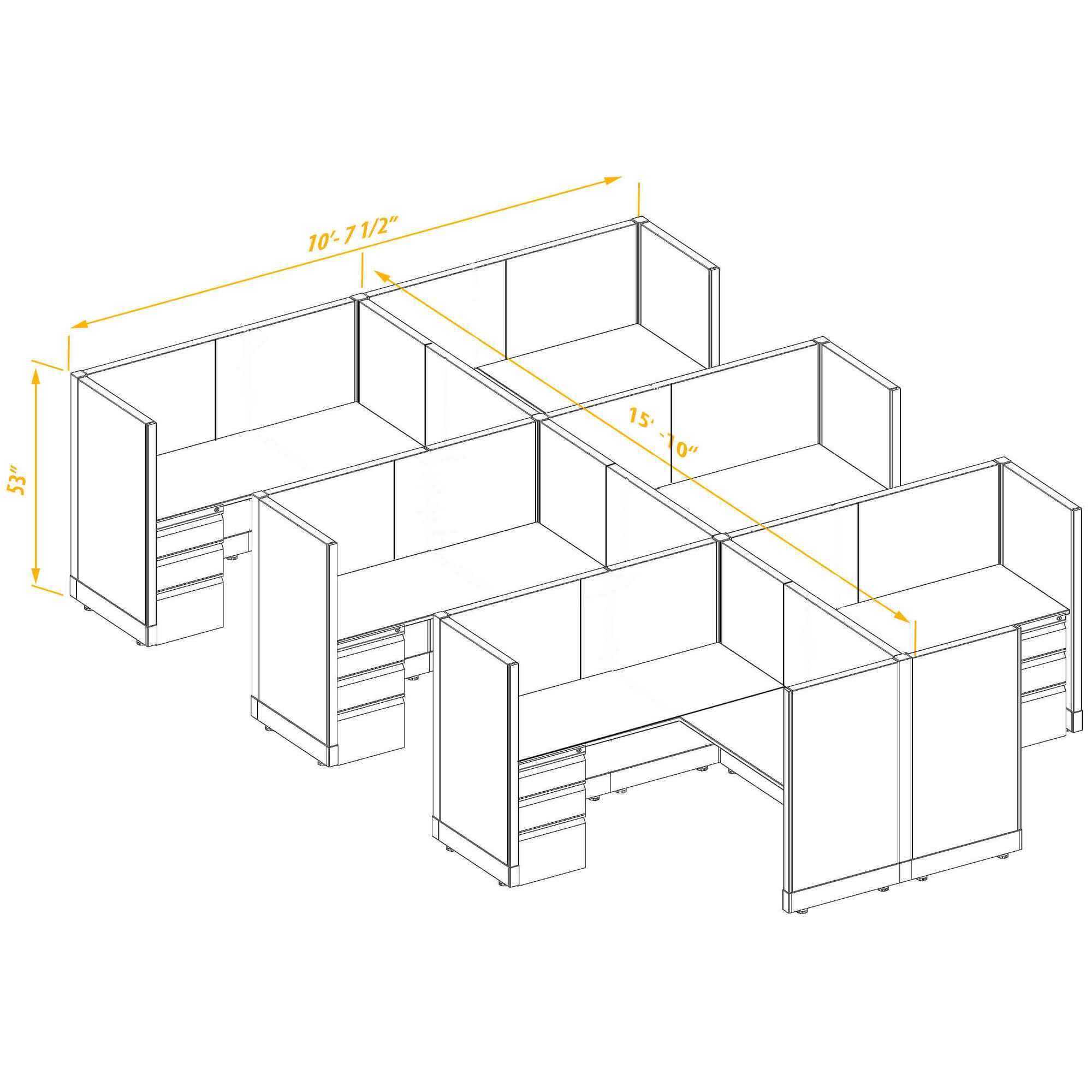 Office workstations CUB 6 53 55 PSO