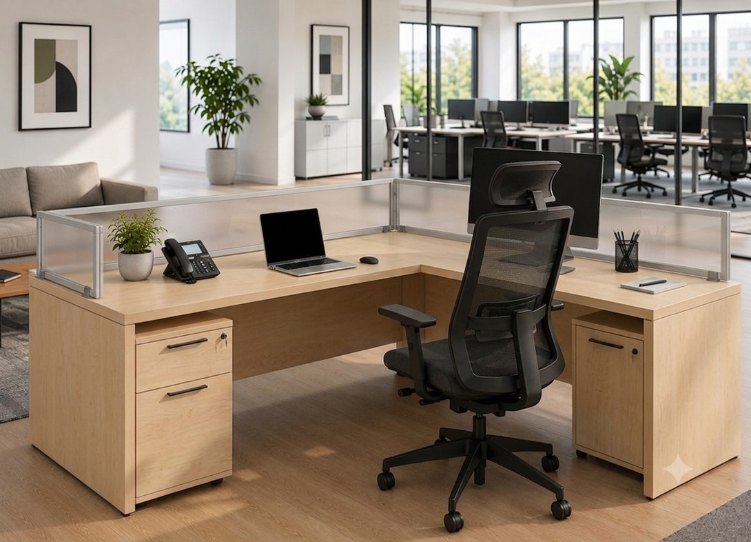 Polycarbonate trasnlucent desk divider PA12H