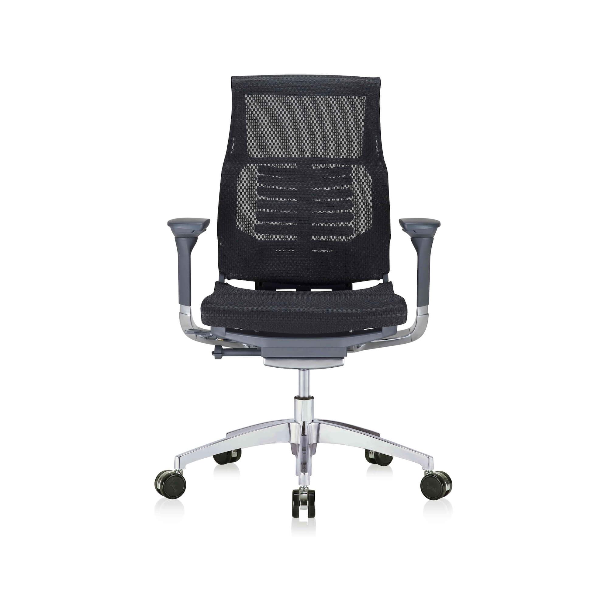 Office furniture chairs office desk chairs executive ergonomic office chair for sciatica black and black frame front view Office furniture chairs office desk chairs executive ergonomic office chair for sciatica black and black frame front view