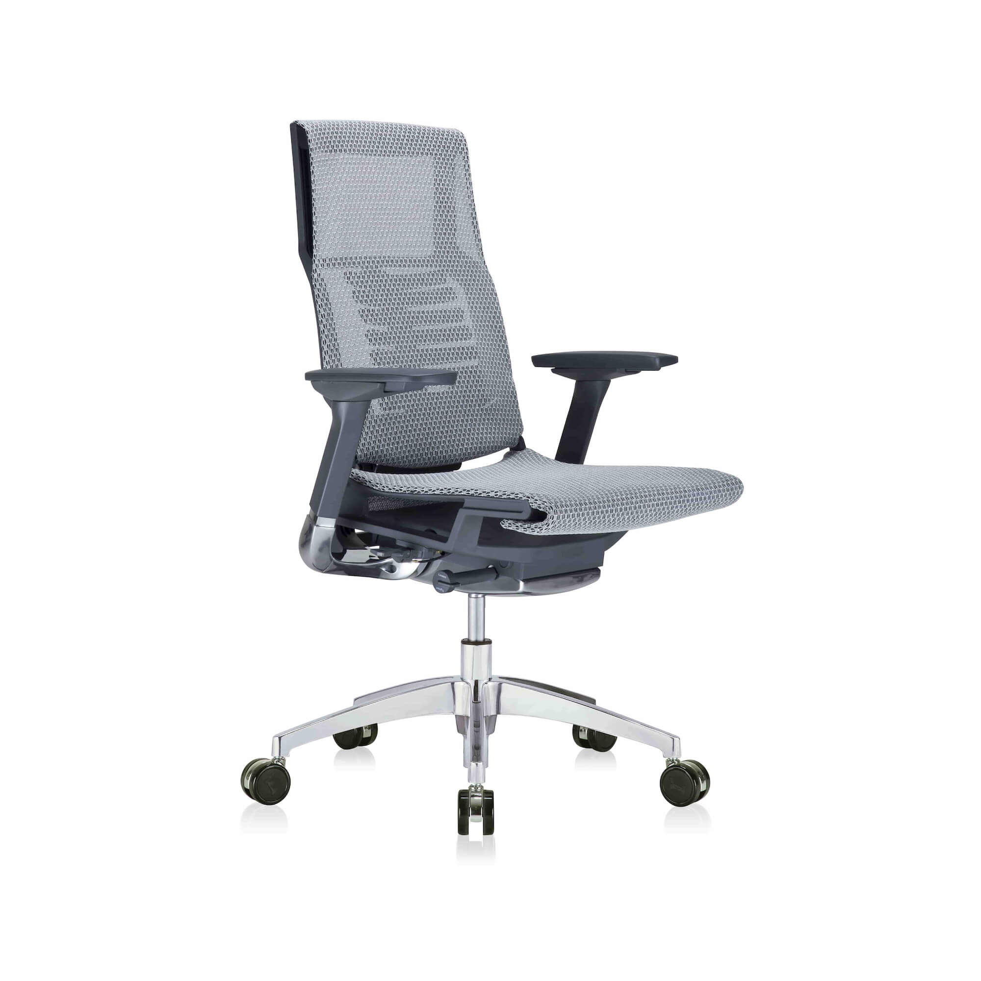 Office furniture chairs office desk chairs executive ergonomic office chair for sciatica gray and black frame angle view Office furniture chairs office desk chairs executive ergonomic office chair for sciatica gray and black frame angle view