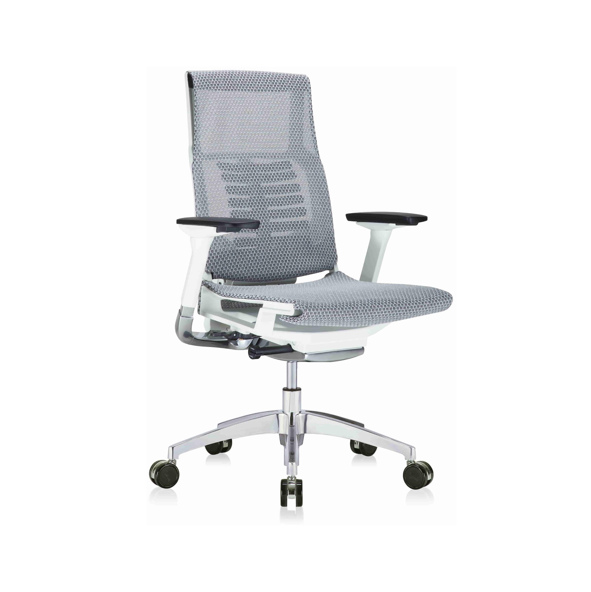 Office furniture chairs office desk chairs executive ergonomic office chair for sciatica gray and white frame angle view Office furniture chairs office desk chairs executive ergonomic office chair for sciatica gray and white frame angle view
