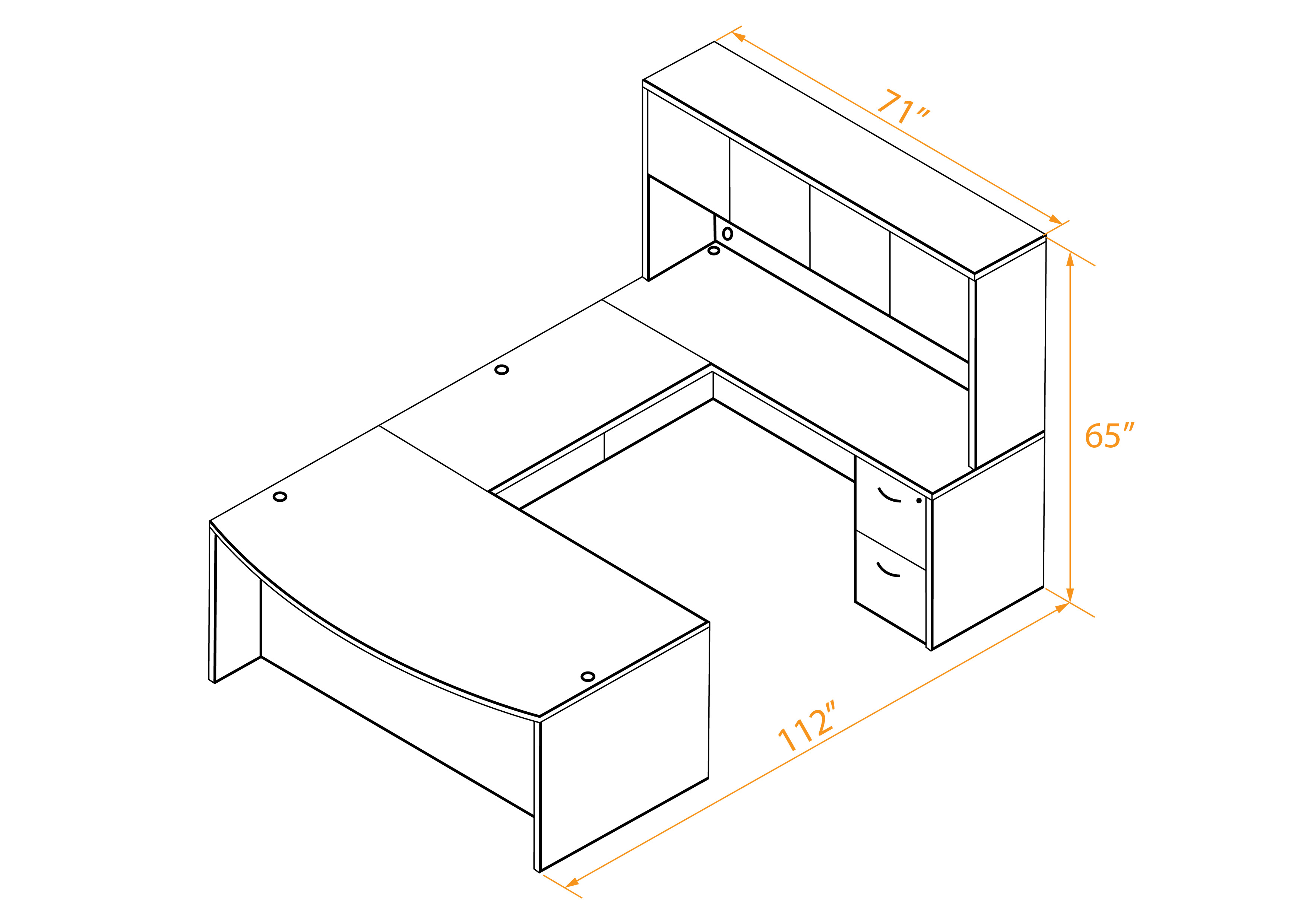 U shaped desk u shaped desk with hutch modern u shaped office desk dimensions 1