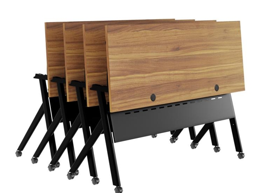 Training table with t leg 5x2 walnut black 11